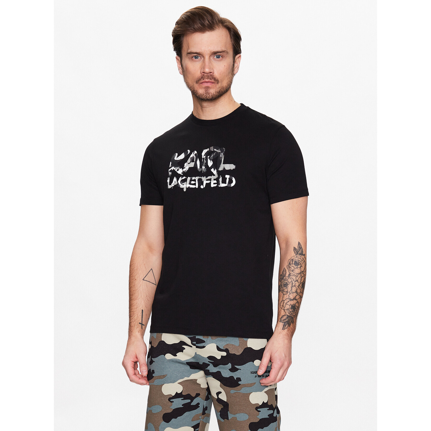 KARL LAGERFELD T-Shirt 755400 531224 Černá Regular Fit - Pepit.cz