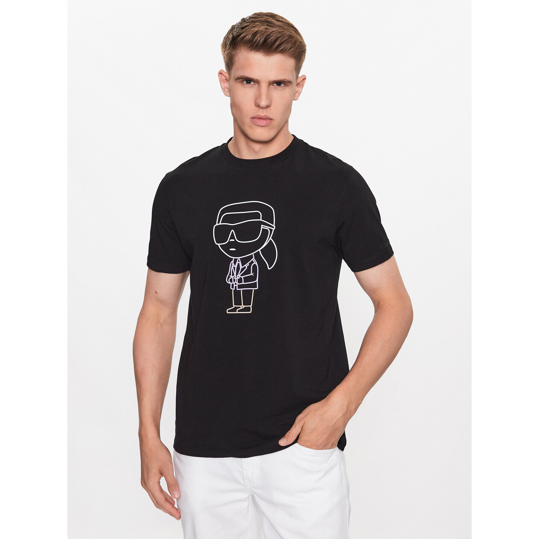 KARL LAGERFELD T-Shirt 755400 533221 Černá Regular Fit - Pepit.cz