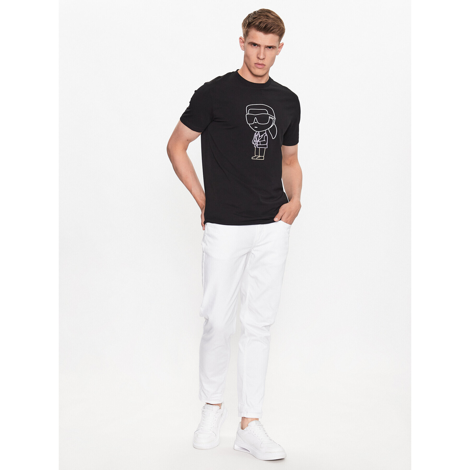 KARL LAGERFELD T-Shirt 755400 533221 Černá Regular Fit - Pepit.cz