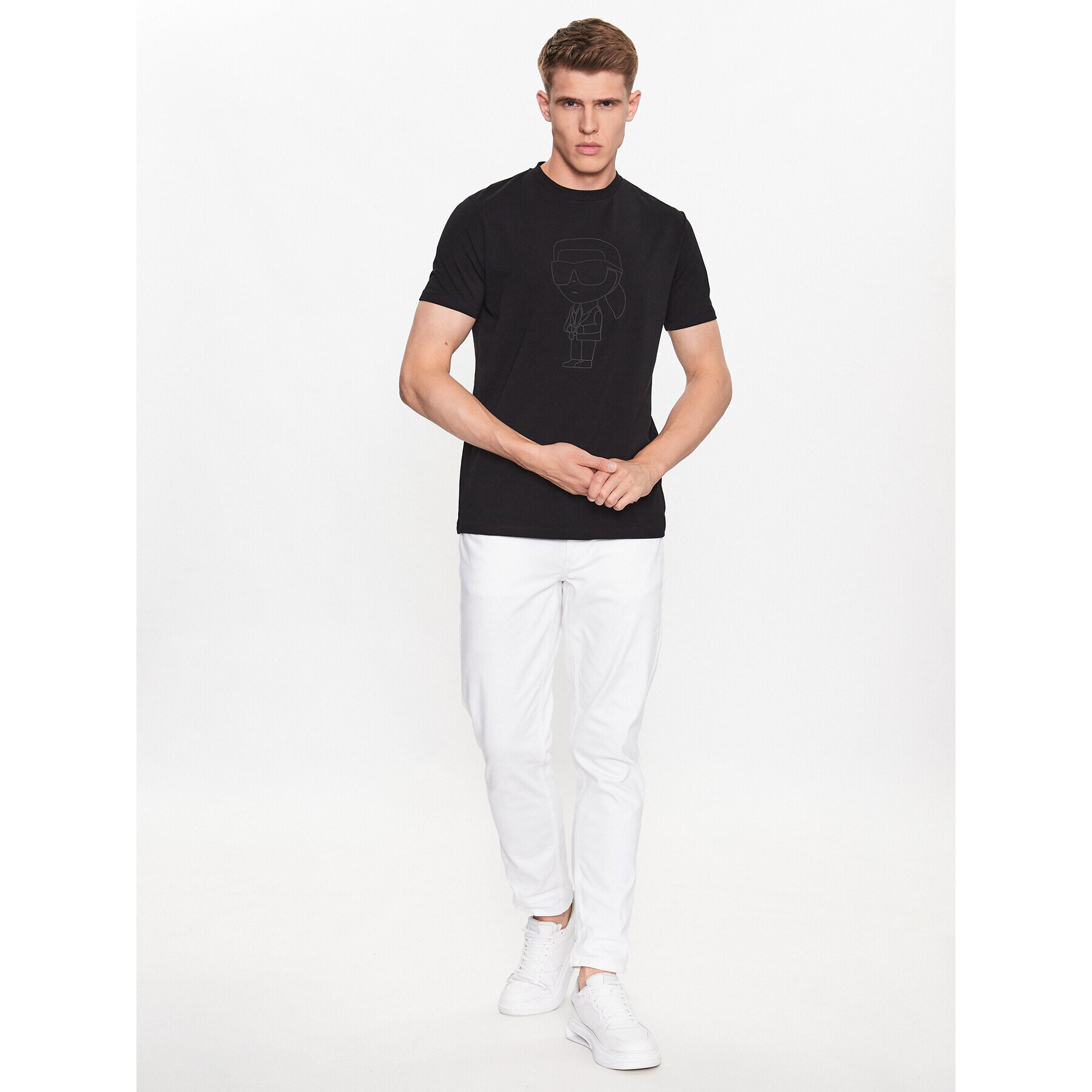 KARL LAGERFELD T-Shirt 755402 533221 Černá Regular Fit - Pepit.cz