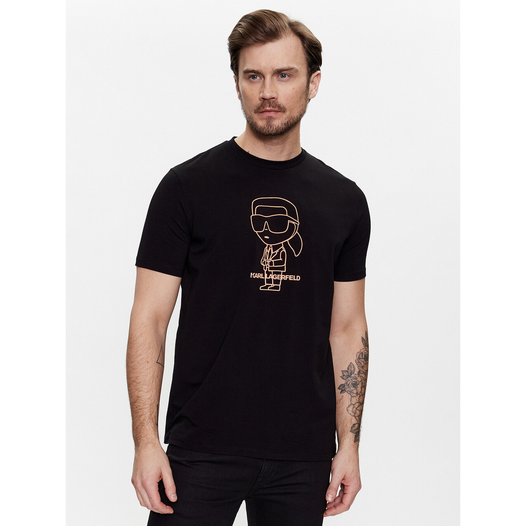 KARL LAGERFELD T-Shirt 755403 531221 Černá Regular Fit - Pepit.cz