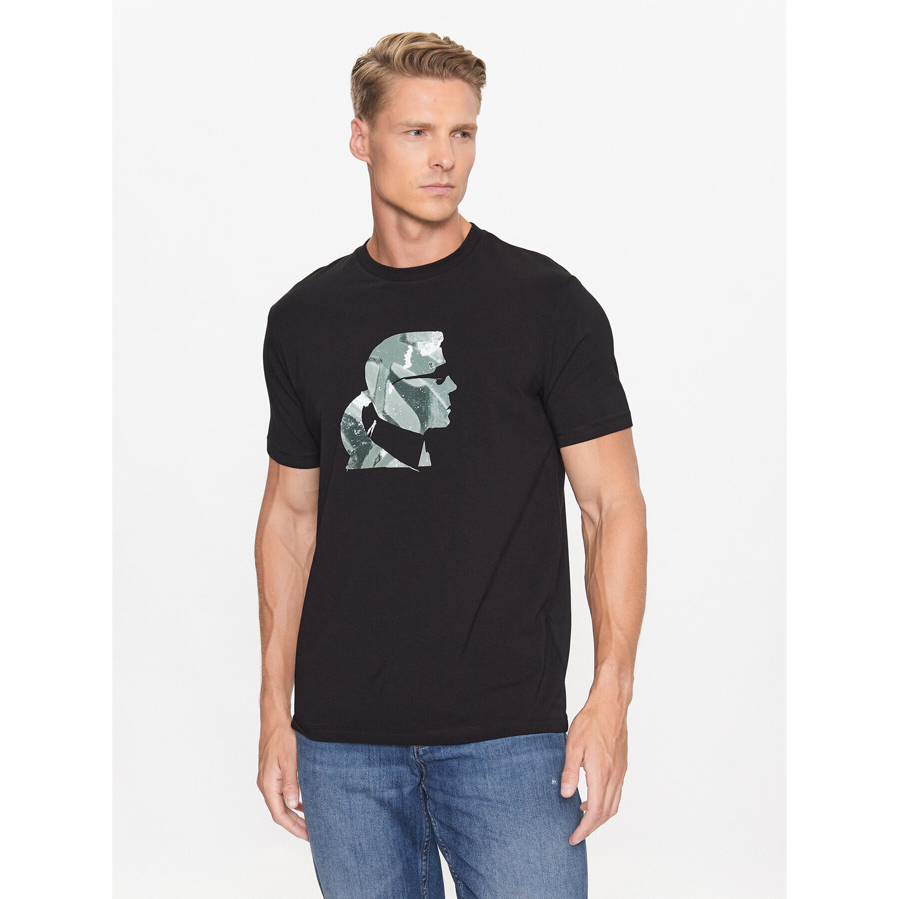 KARL LAGERFELD T-Shirt 755404 533221 Černá Regular Fit - Pepit.cz