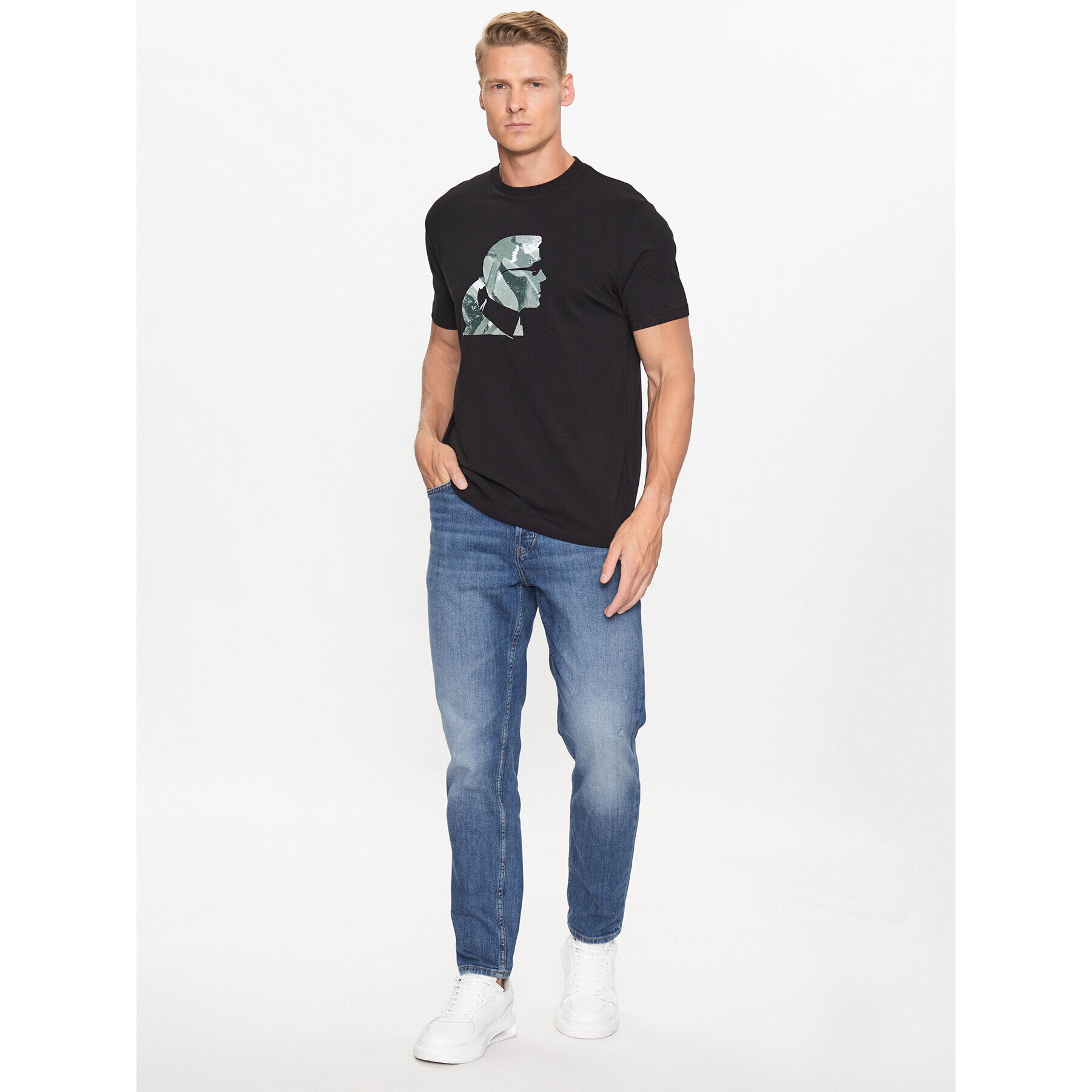 KARL LAGERFELD T-Shirt 755404 533221 Černá Regular Fit - Pepit.cz