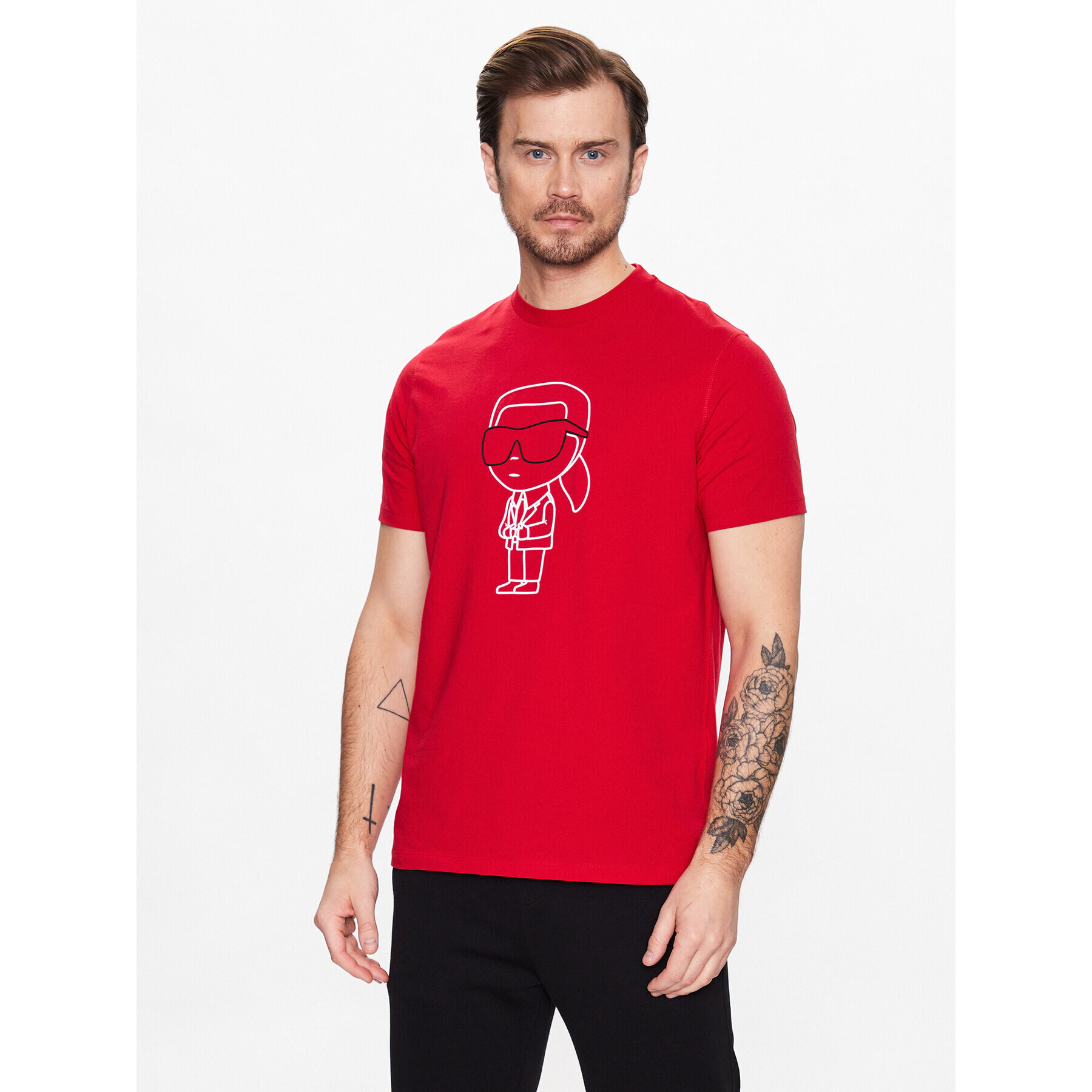 KARL LAGERFELD T-Shirt 755420 532221 Červená Regular Fit - Pepit.cz