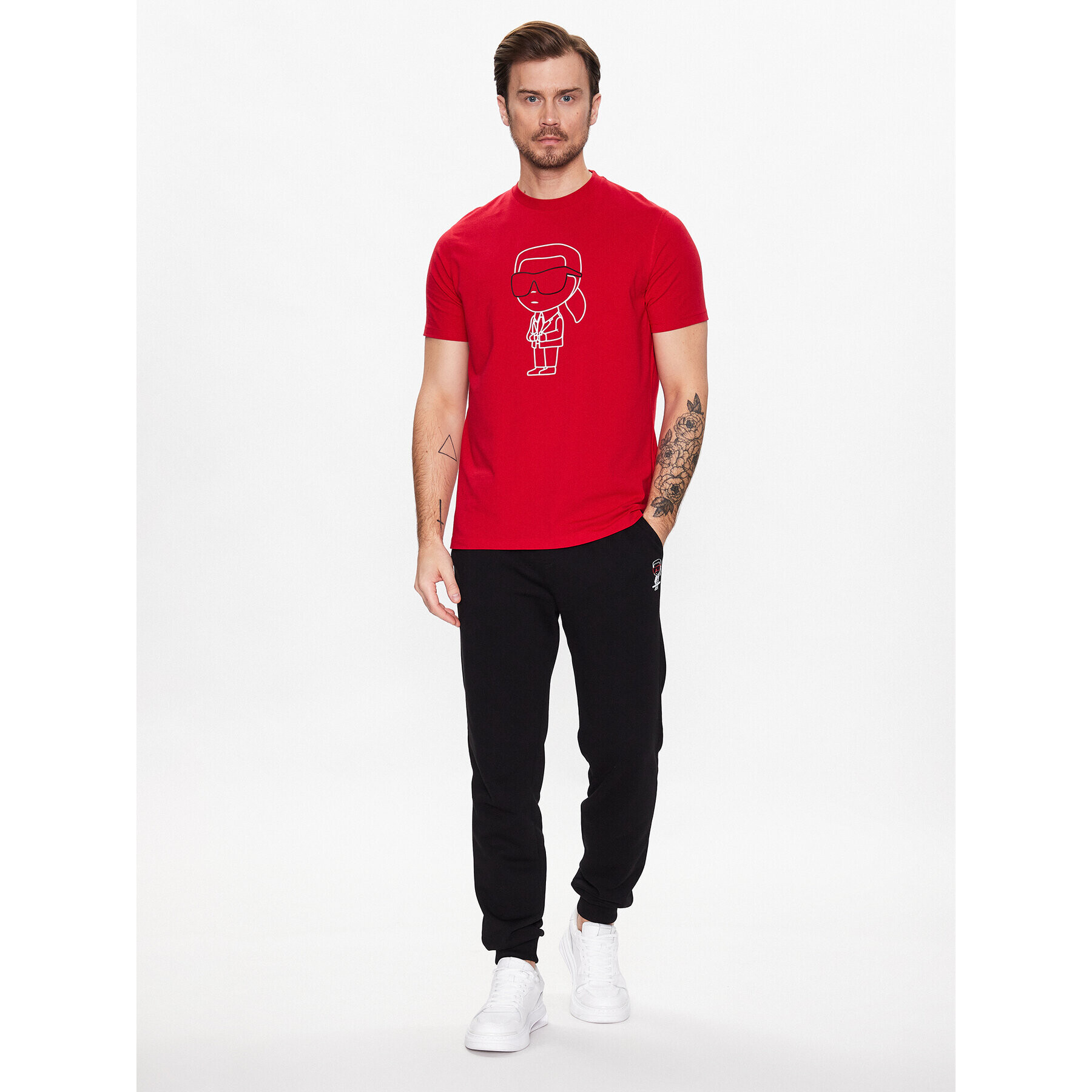 KARL LAGERFELD T-Shirt 755420 532221 Červená Regular Fit - Pepit.cz