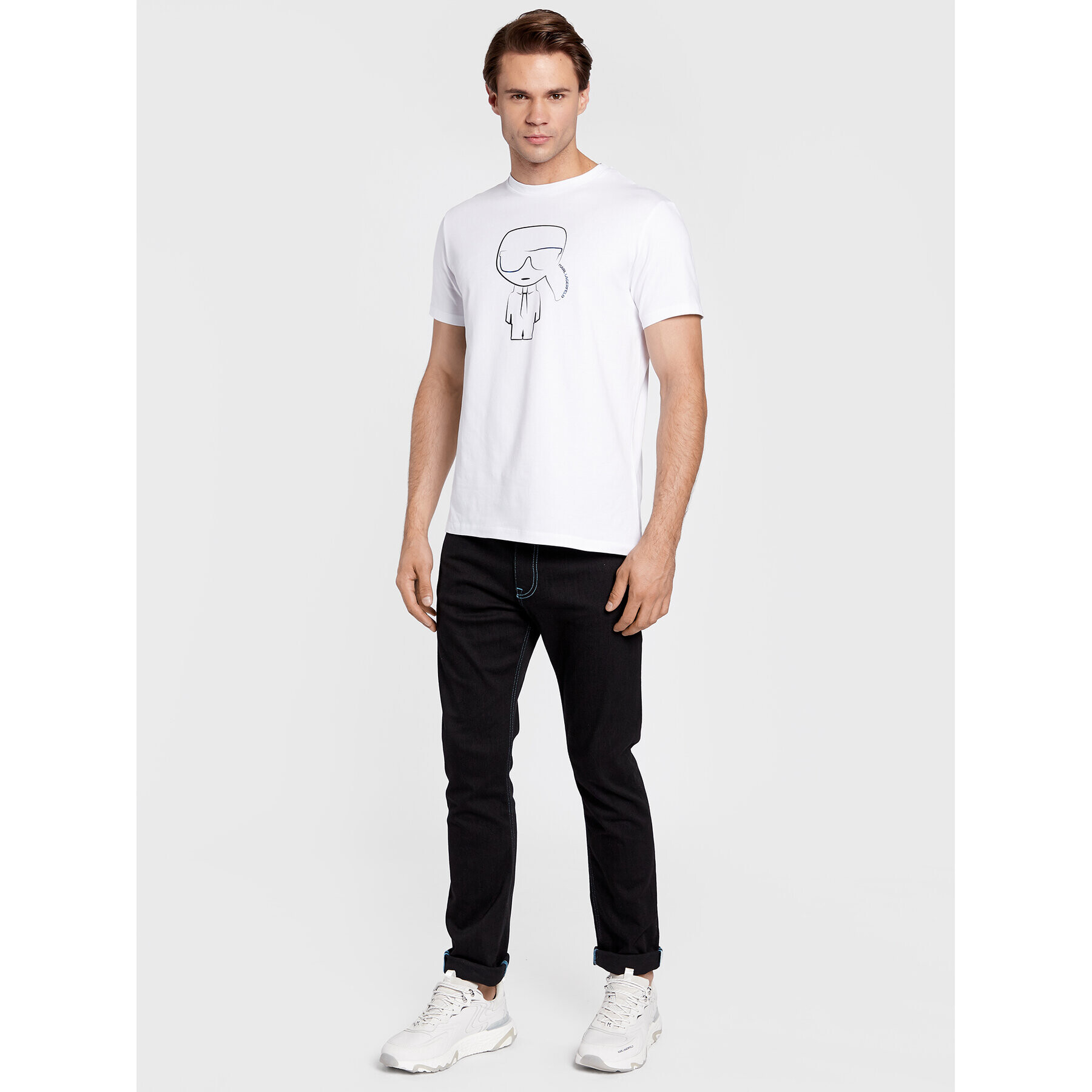 KARL LAGERFELD T-Shirt 755421 524221 Bílá Regular Fit - Pepit.cz