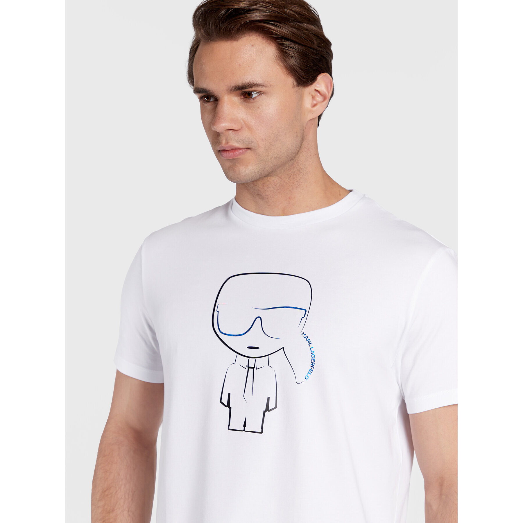 KARL LAGERFELD T-Shirt 755421 524221 Bílá Regular Fit - Pepit.cz