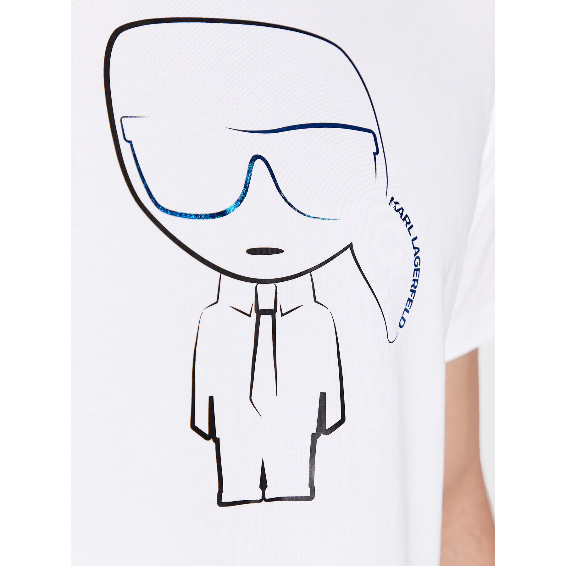 KARL LAGERFELD T-Shirt 755421 524221 Bílá Regular Fit - Pepit.cz