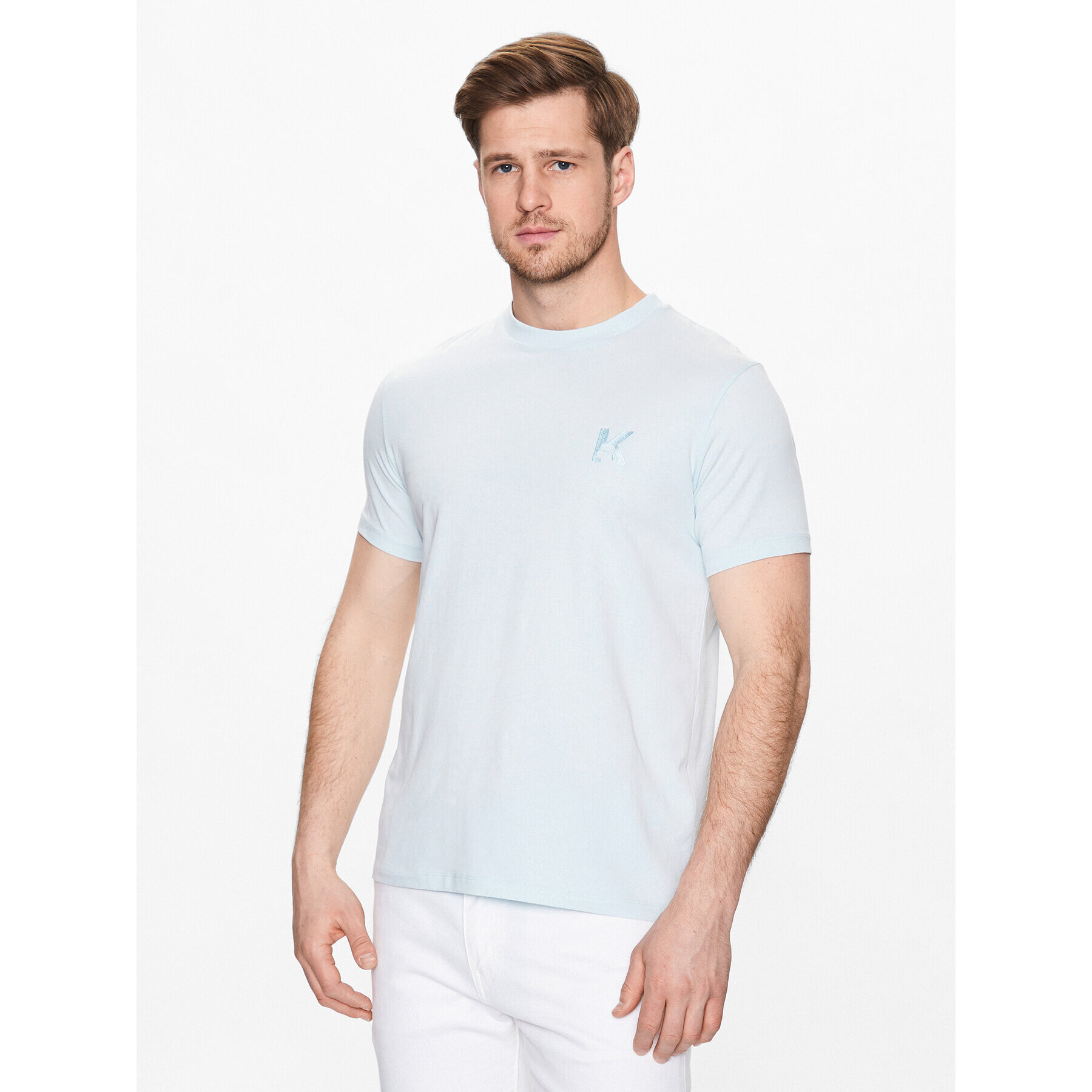 KARL LAGERFELD T-Shirt 755890 532221 Modrá Regular Fit - Pepit.cz