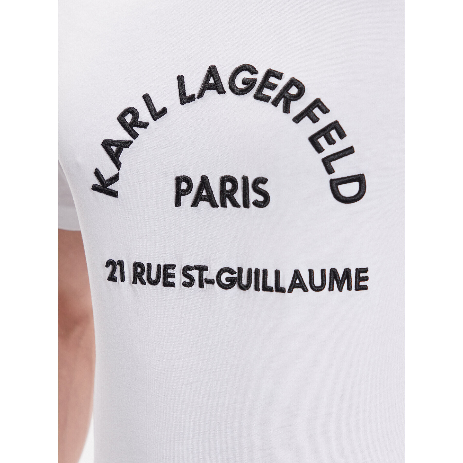 KARL LAGERFELD T-Shirt Crew Neck 755053 532224 Bílá Regular Fit - Pepit.cz