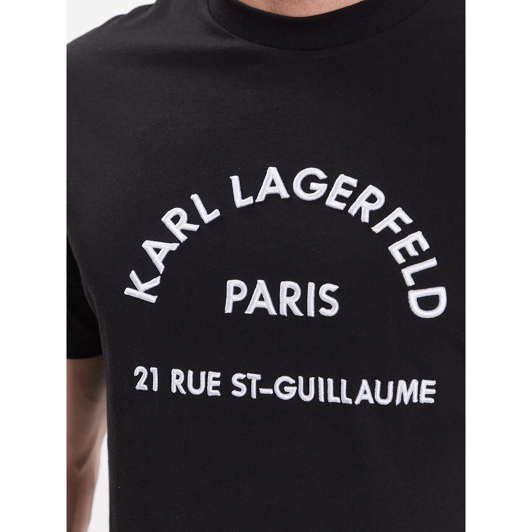 KARL LAGERFELD T-Shirt Crew Neck 755053 532224 Černá Regular Fit - Pepit.cz