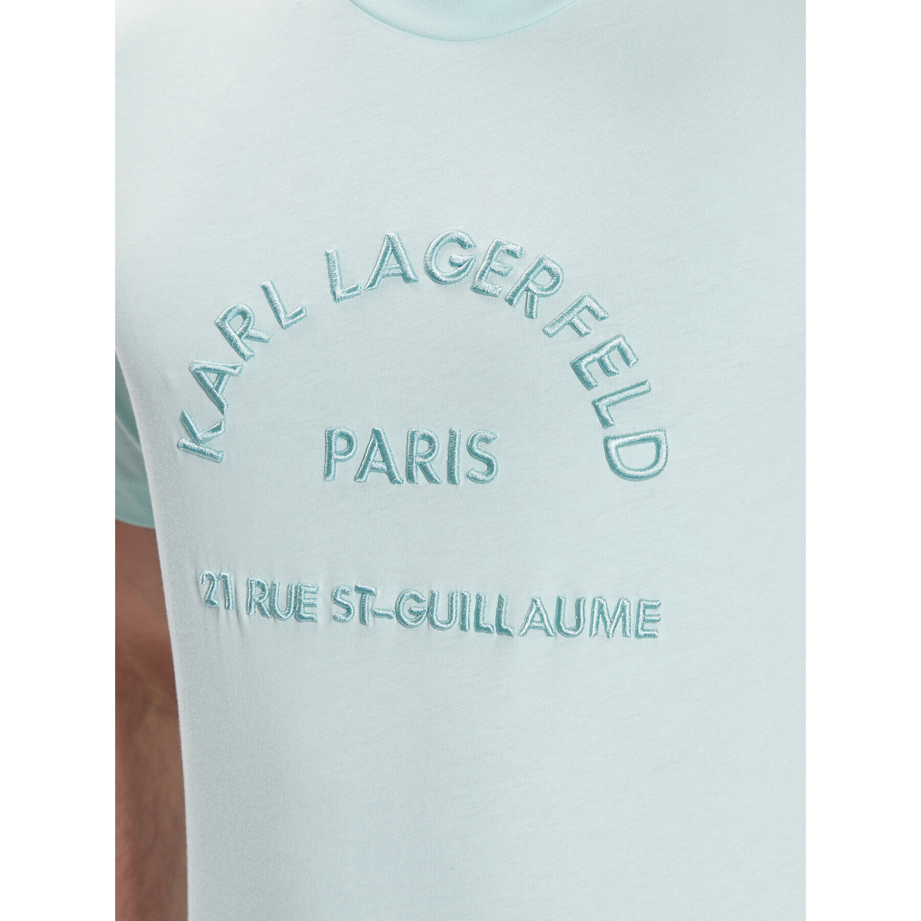 KARL LAGERFELD T-Shirt Crew Neck 755053 532224 Zelená Regular Fit - Pepit.cz