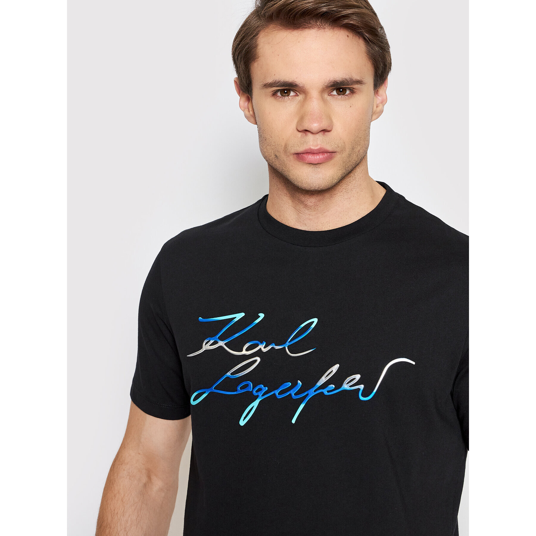 KARL LAGERFELD T-Shirt Crewneck 755044 521225 Černá Regular Fit - Pepit.cz