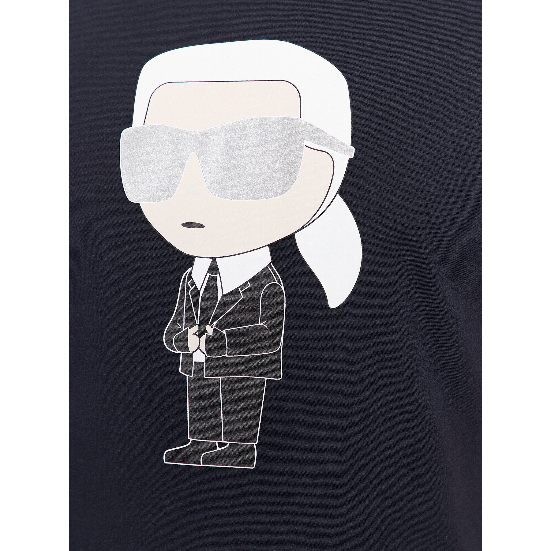 KARL LAGERFELD T-Shirt Crewneck 755071 500251 Tmavomodrá Regular Fit - Pepit.cz