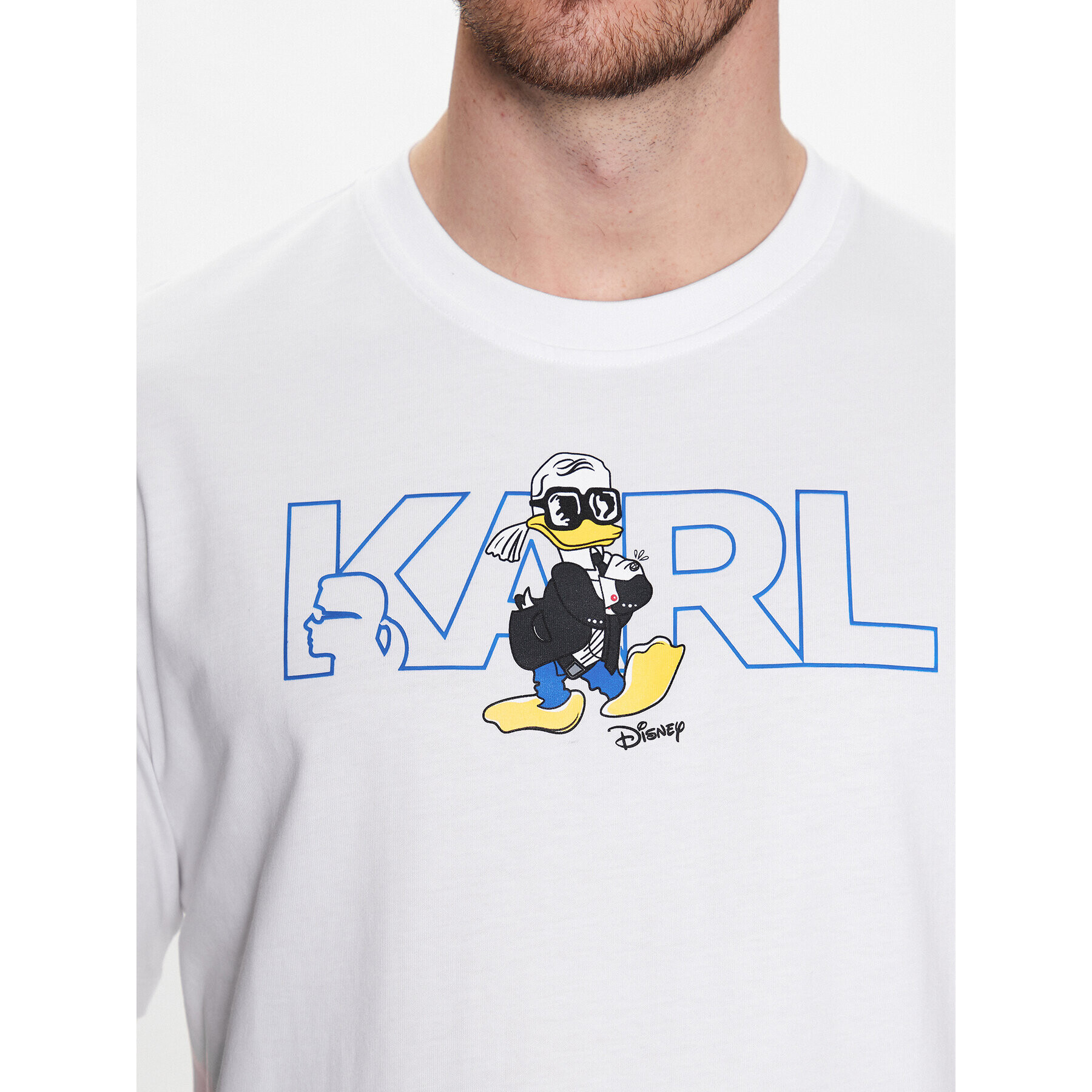 KARL LAGERFELD T-Shirt DISNEY Logo 755097 532270 Bílá Regular Fit - Pepit.cz