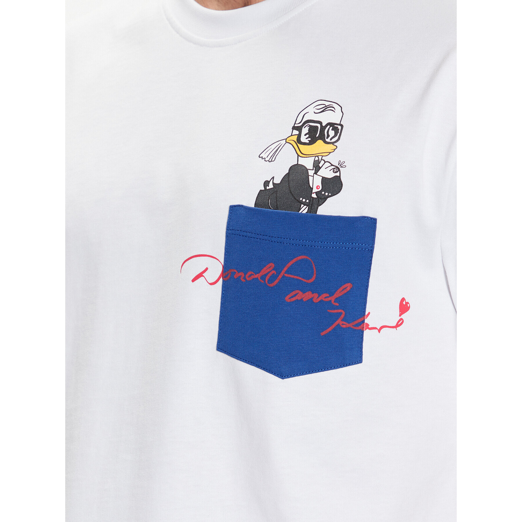 KARL LAGERFELD T-Shirt DISNEY Pocket Logo 755098 532270 Bílá Regular Fit - Pepit.cz