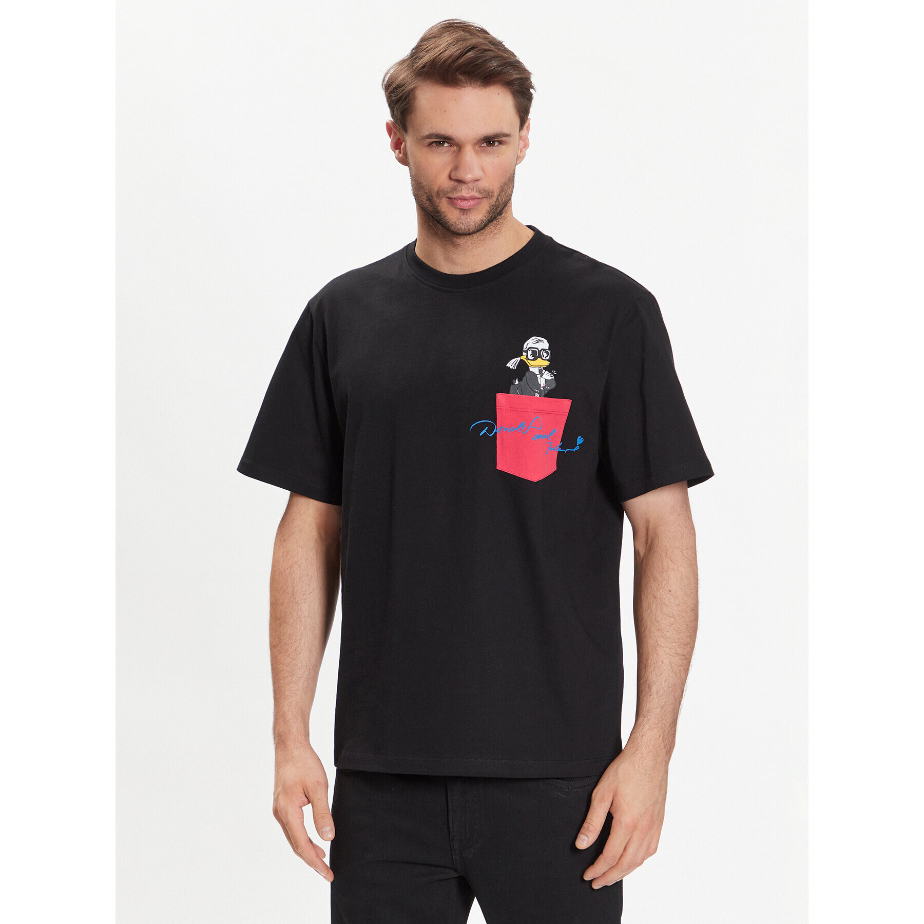 KARL LAGERFELD T-Shirt DISNEY Pocket Logo 755098 532270 Černá Regular Fit - Pepit.cz