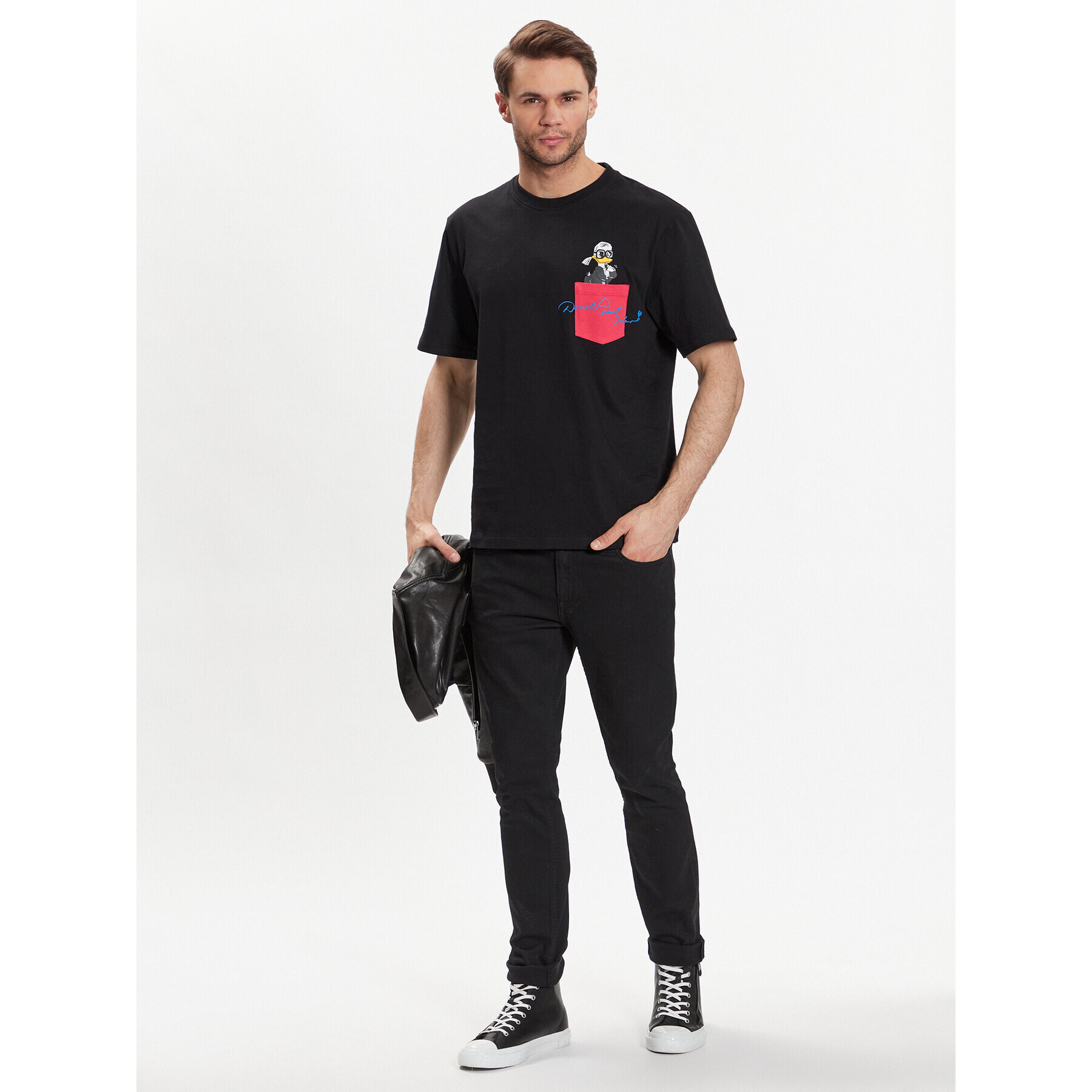 KARL LAGERFELD T-Shirt DISNEY Pocket Logo 755098 532270 Černá Regular Fit - Pepit.cz