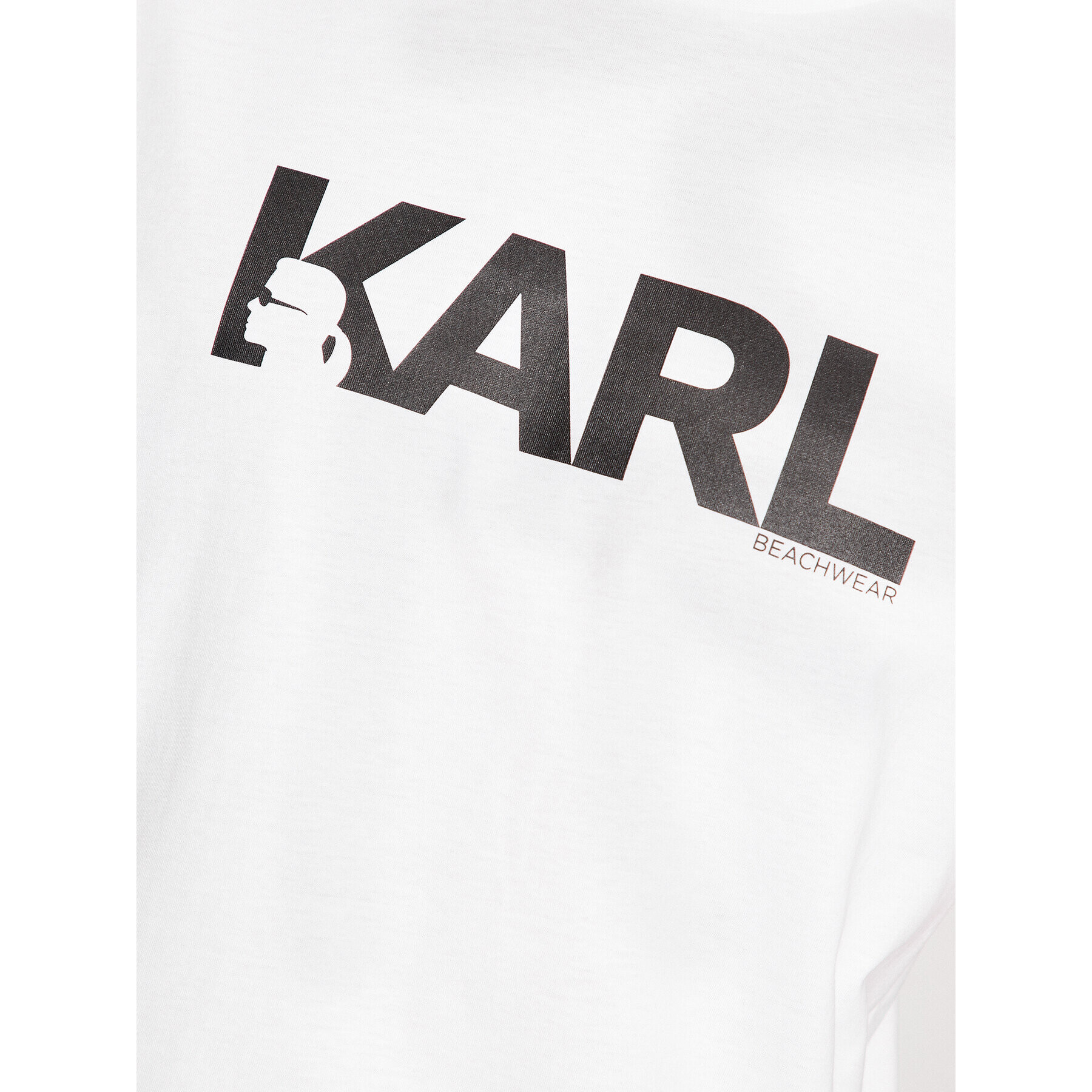 KARL LAGERFELD T-Shirt Karl Logo Regular T-Shirt 230M2211 Bílá Regular Fit - Pepit.cz