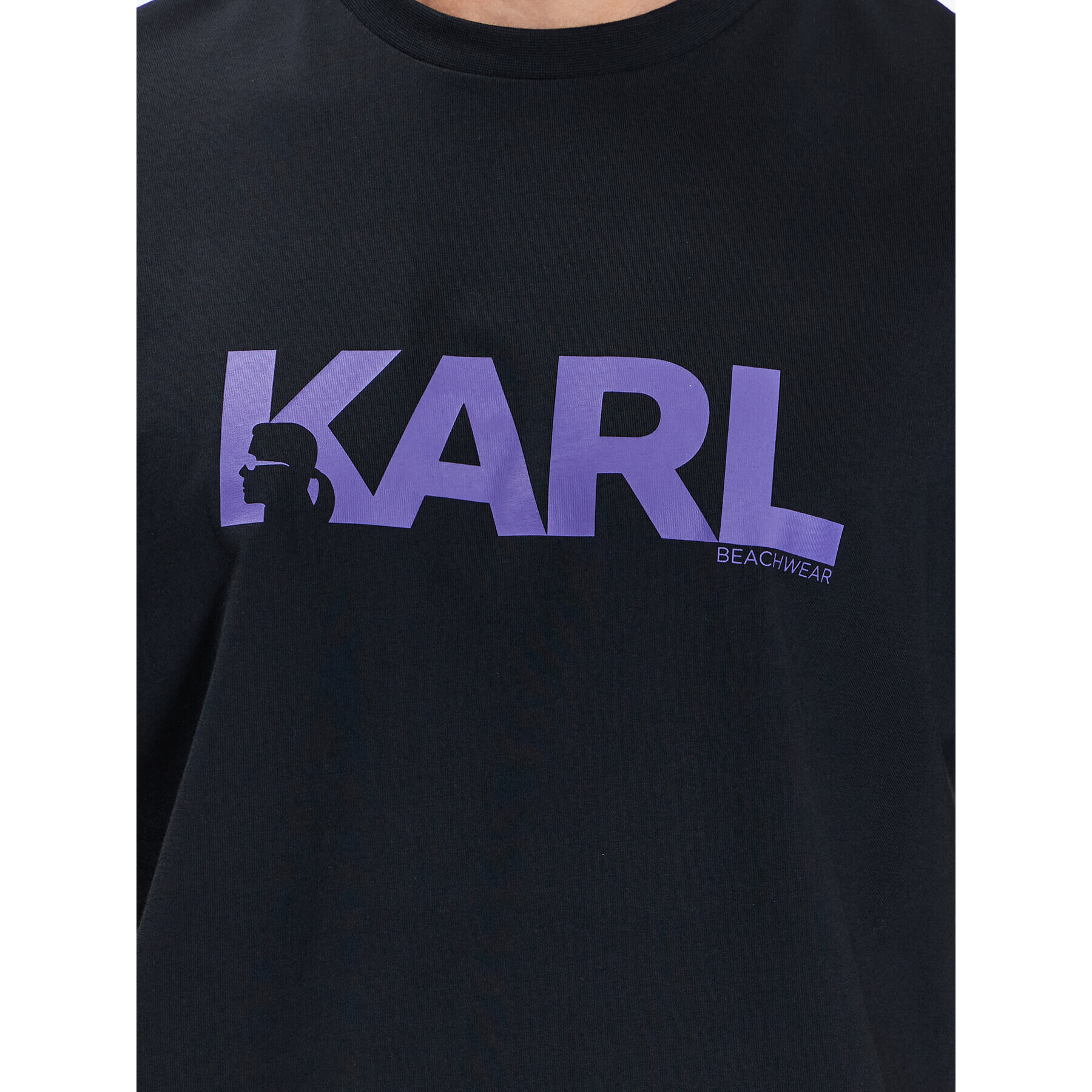 KARL LAGERFELD T-Shirt Logo 230M2211 Černá Regular Fit - Pepit.cz