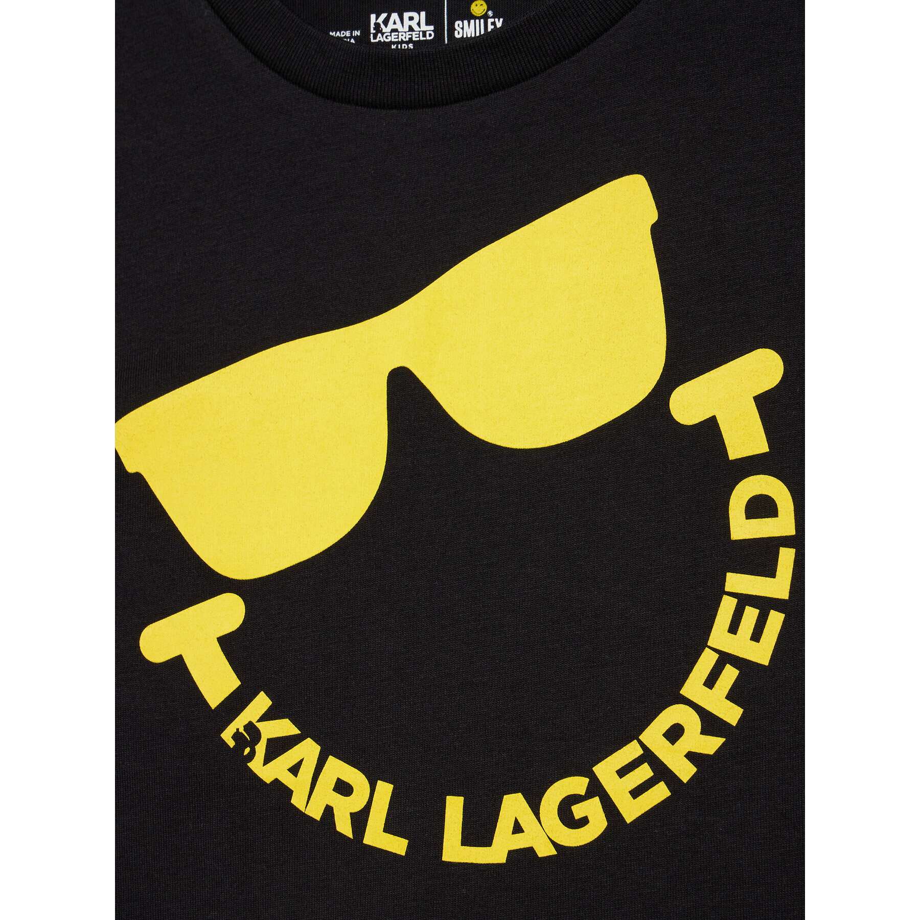 KARL LAGERFELD T-Shirt SMILEY WORLD Z25344 S Černá Regular Fit - Pepit.cz