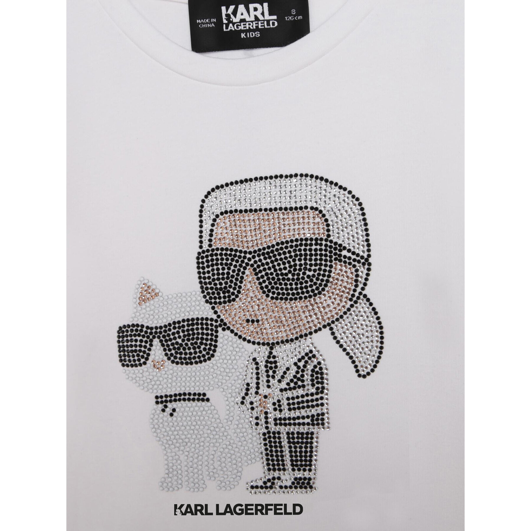 KARL LAGERFELD T-Shirt Z15420 M Bílá Regular Fit - Pepit.cz