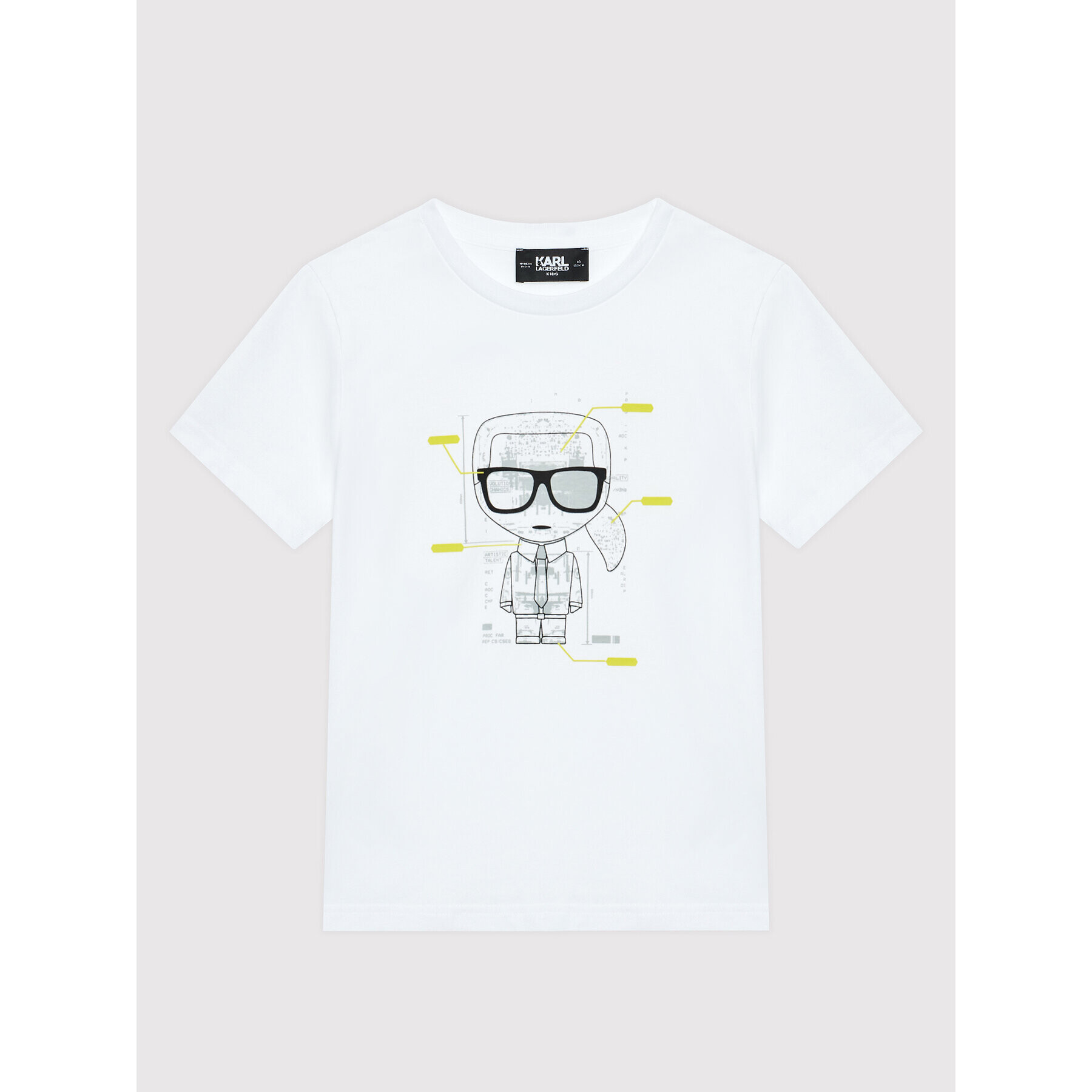 KARL LAGERFELD T-Shirt Z25364 M Bílá Regular Fit - Pepit.cz