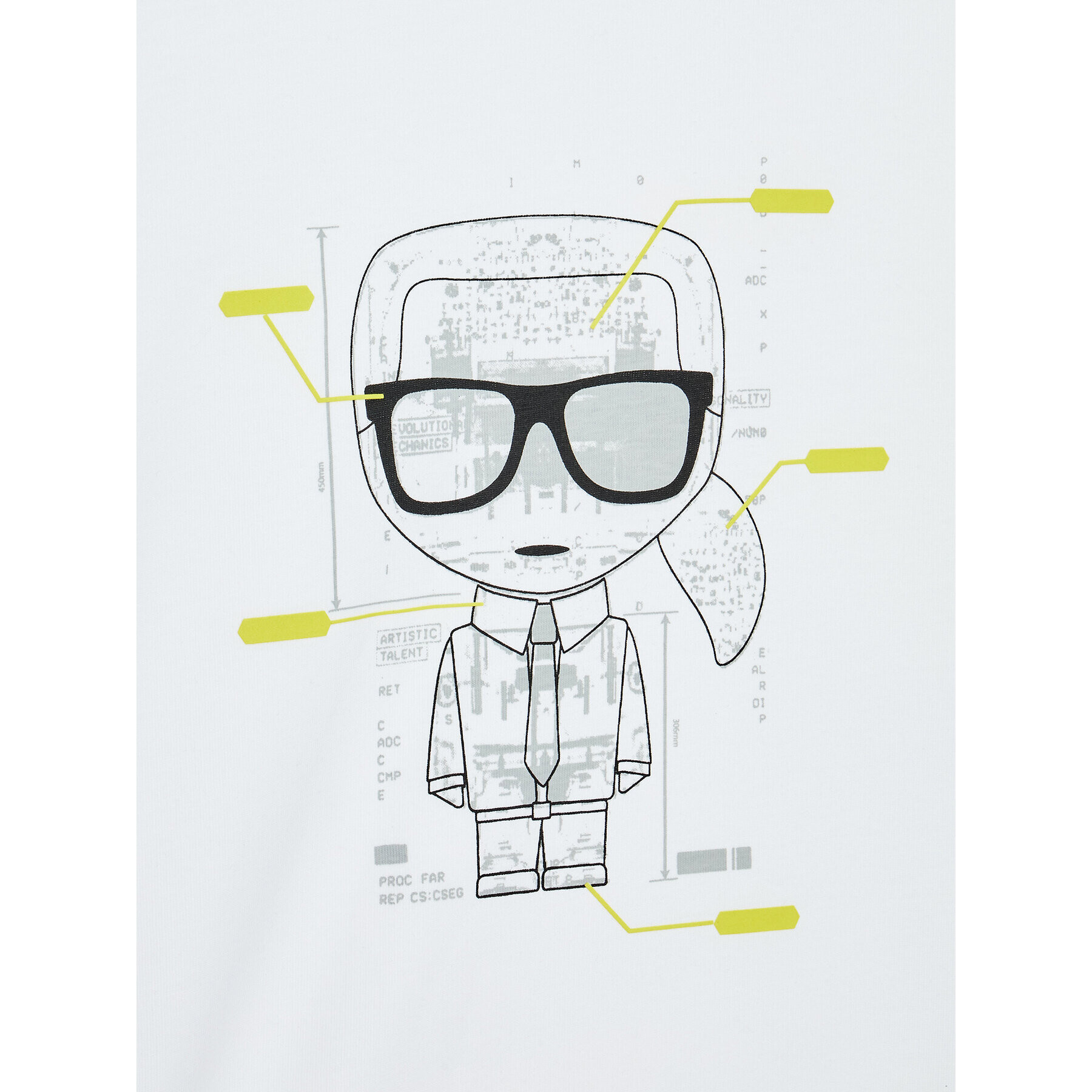 KARL LAGERFELD T-Shirt Z25364 M Bílá Regular Fit - Pepit.cz