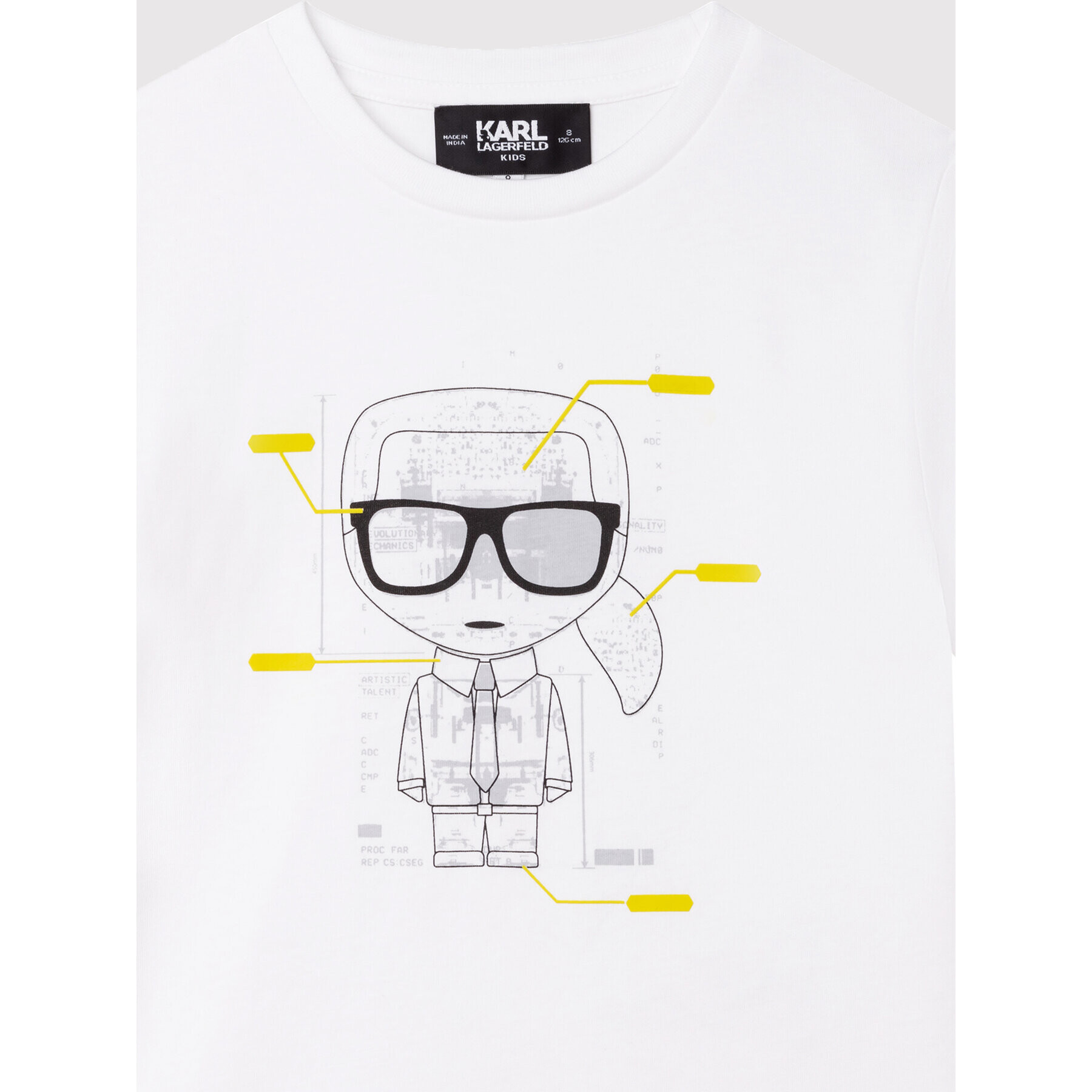 KARL LAGERFELD T-Shirt Z25364 M Bílá Regular Fit - Pepit.cz