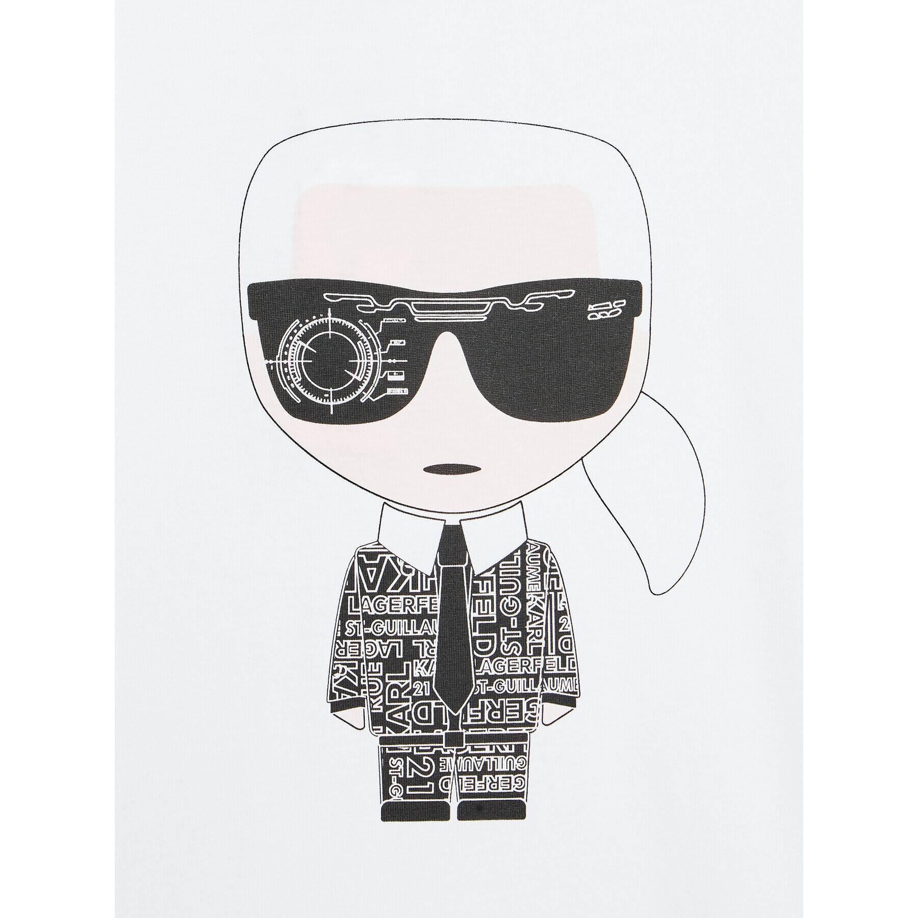 KARL LAGERFELD T-Shirt Z25370 D Bílá Regular Fit - Pepit.cz