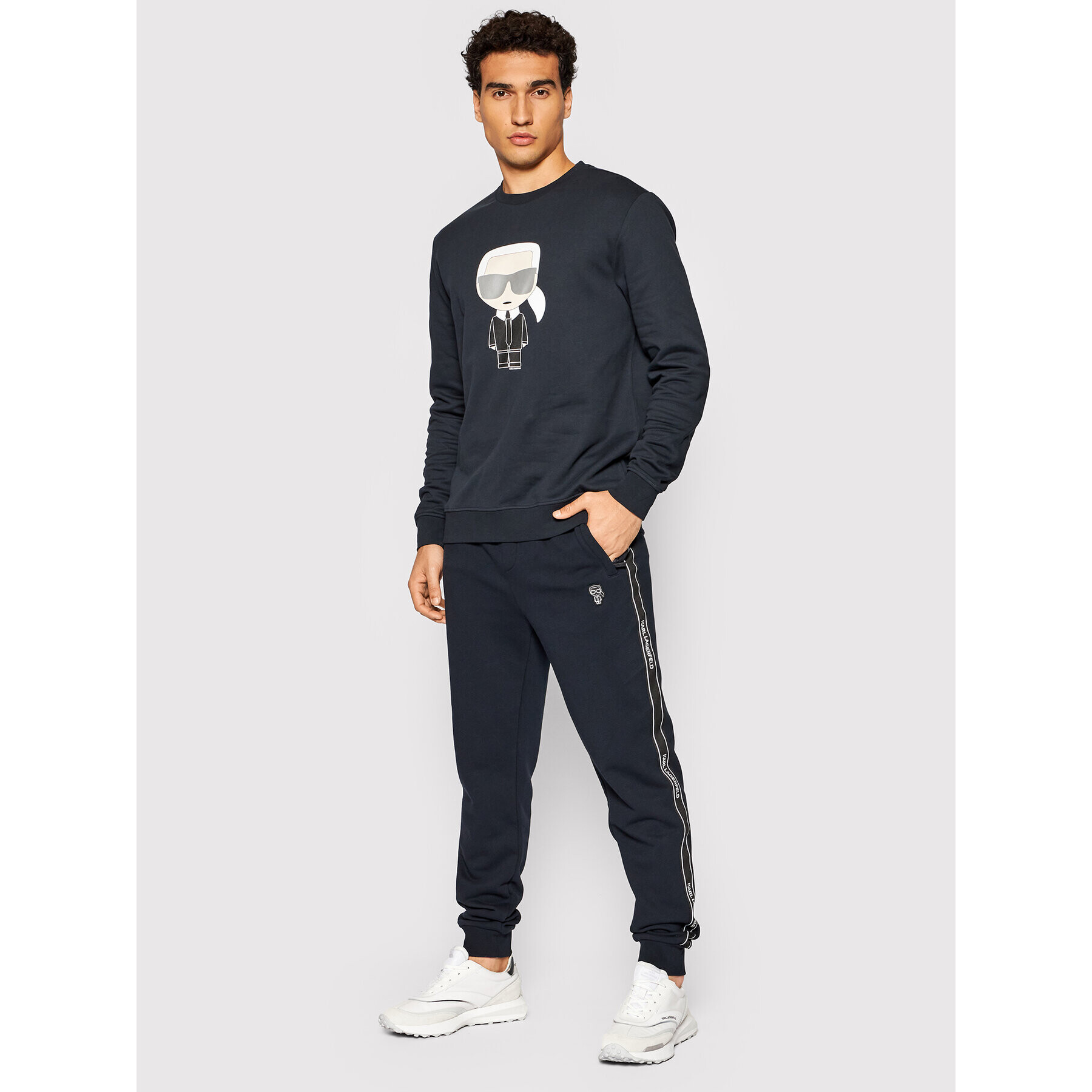 KARL LAGERFELD Teplákové kalhoty 705028 512910 Tmavomodrá Regular Fit - Pepit.cz