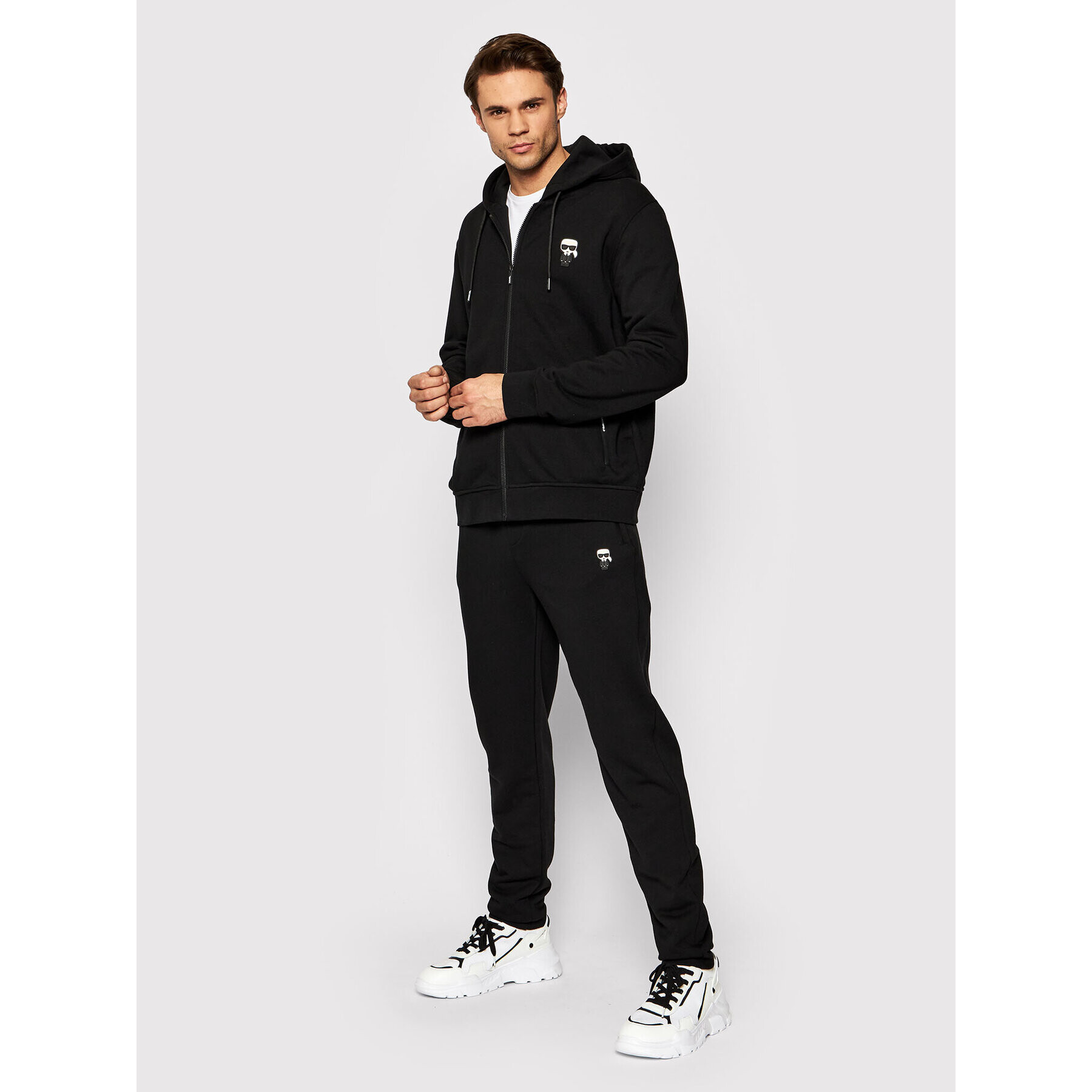 KARL LAGERFELD Teplákové kalhoty 705033 512910 Černá Regular Fit - Pepit.cz