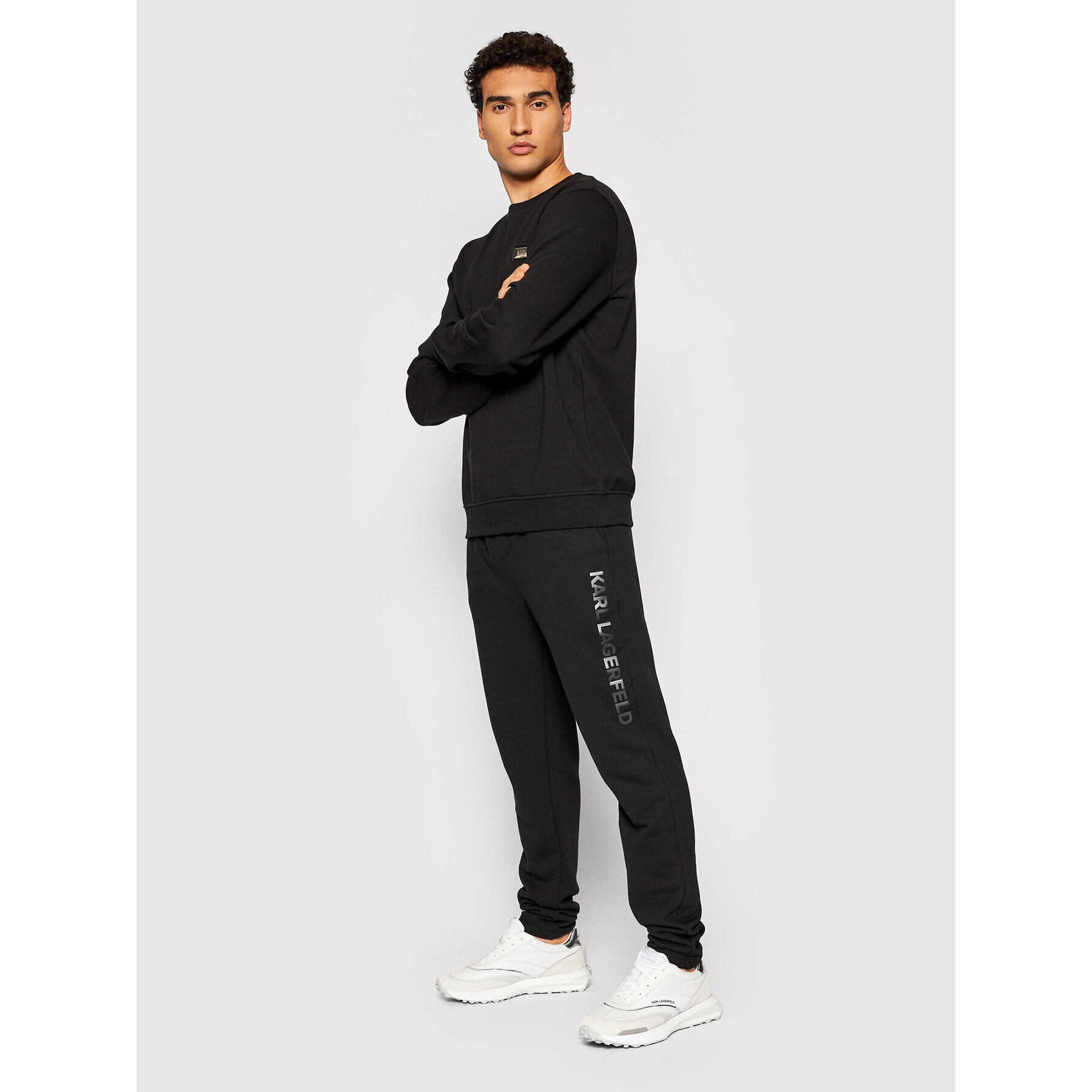 KARL LAGERFELD Teplákové kalhoty 705042 512910 Černá Regular Fit - Pepit.cz