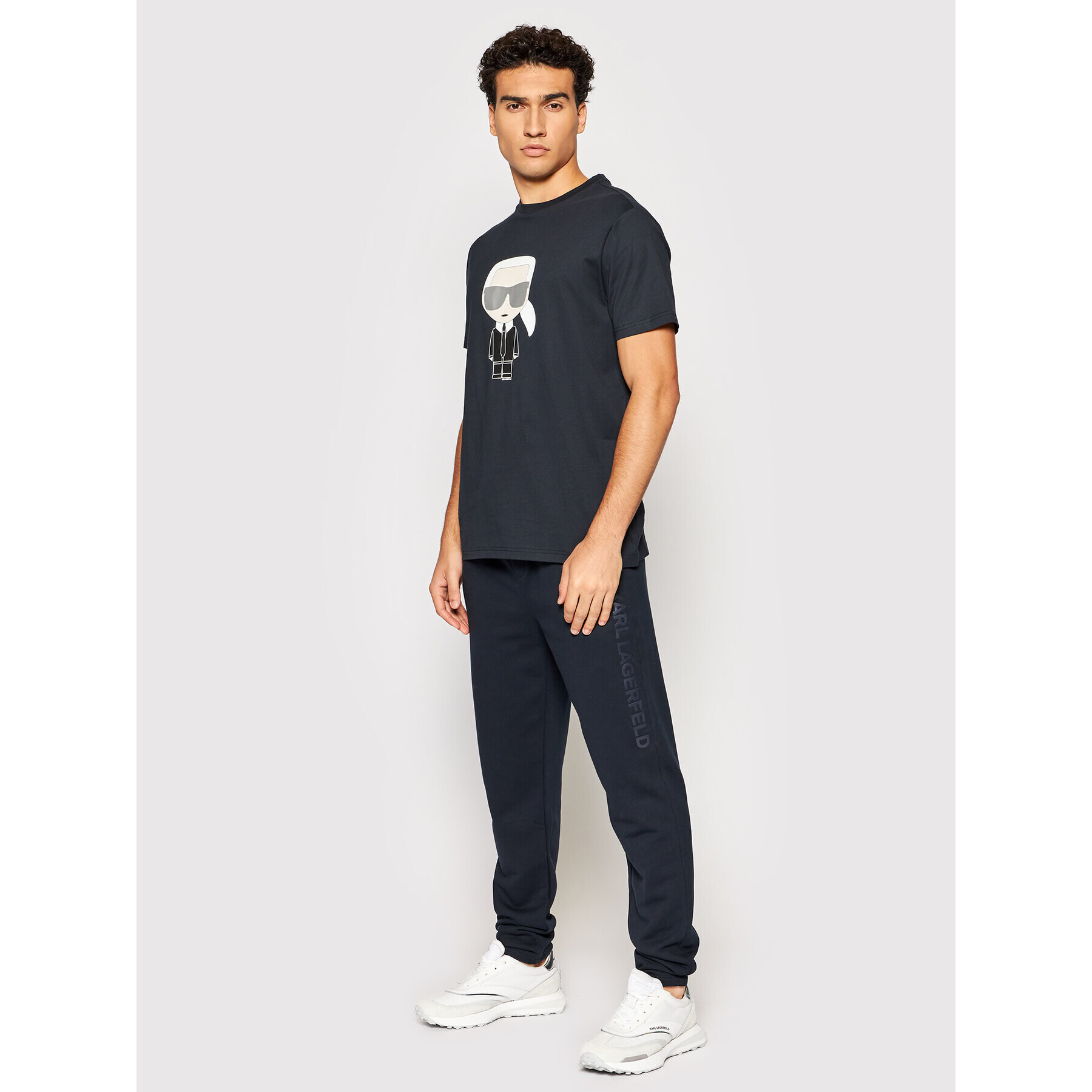 KARL LAGERFELD Teplákové kalhoty 705042 512910 Tmavomodrá Regular Fit - Pepit.cz