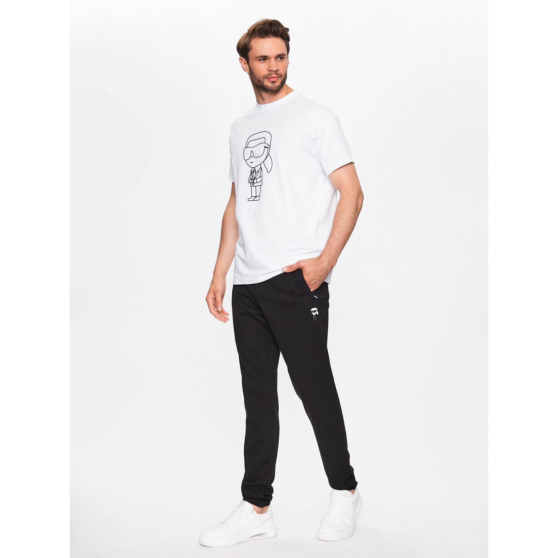 KARL LAGERFELD Teplákové kalhoty 705045 532900 Černá Regular Fit - Pepit.cz