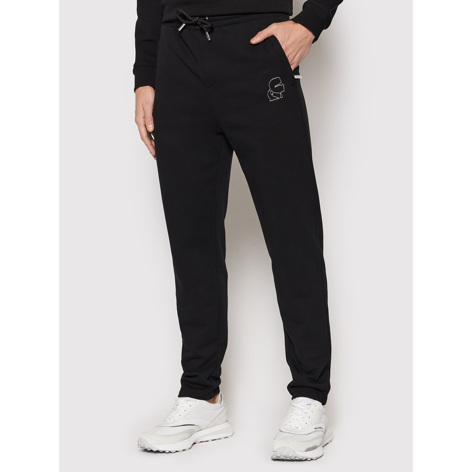 KARL LAGERFELD Teplákové kalhoty 705413 521900 Černá Regular Fit - Pepit.cz