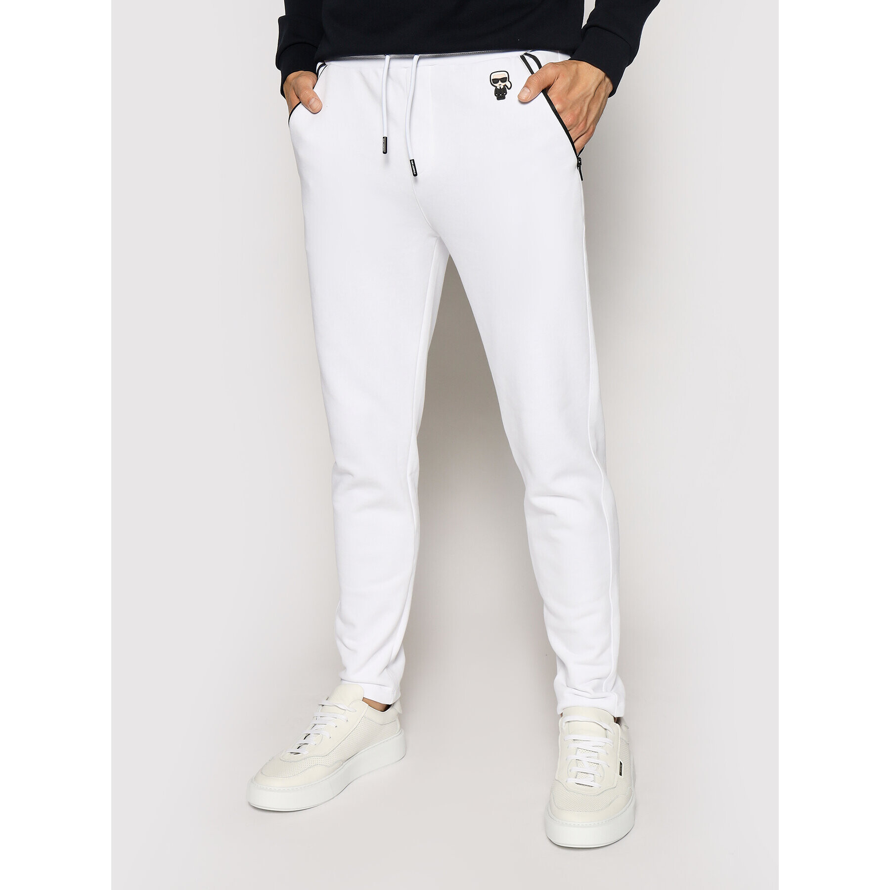 KARL LAGERFELD Teplákové kalhoty Sweat 705025 511900 Bílá Regular Fit - Pepit.cz