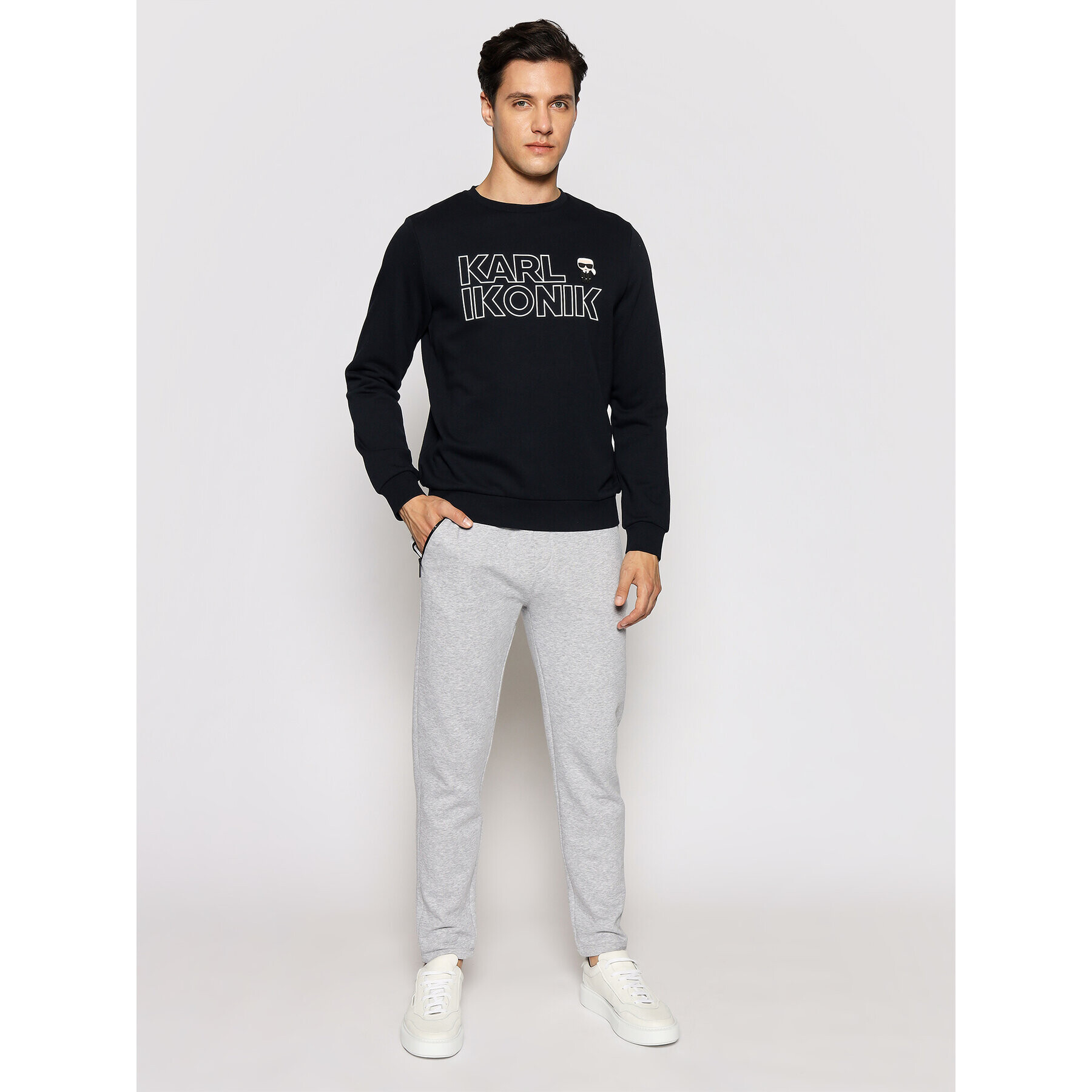 KARL LAGERFELD Teplákové kalhoty Sweat 705025 511900 Šedá Regular Fit - Pepit.cz