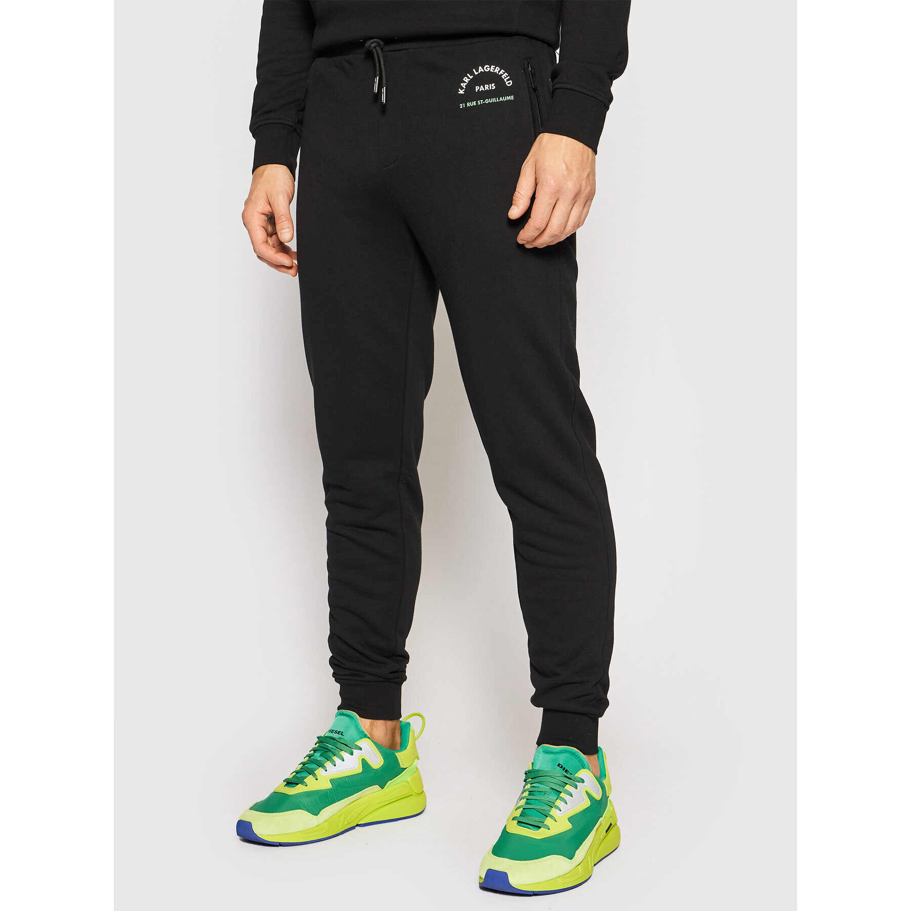 KARL LAGERFELD Teplákové kalhoty Sweat Pants 705092 511910 Černá Regular Fit - Pepit.cz