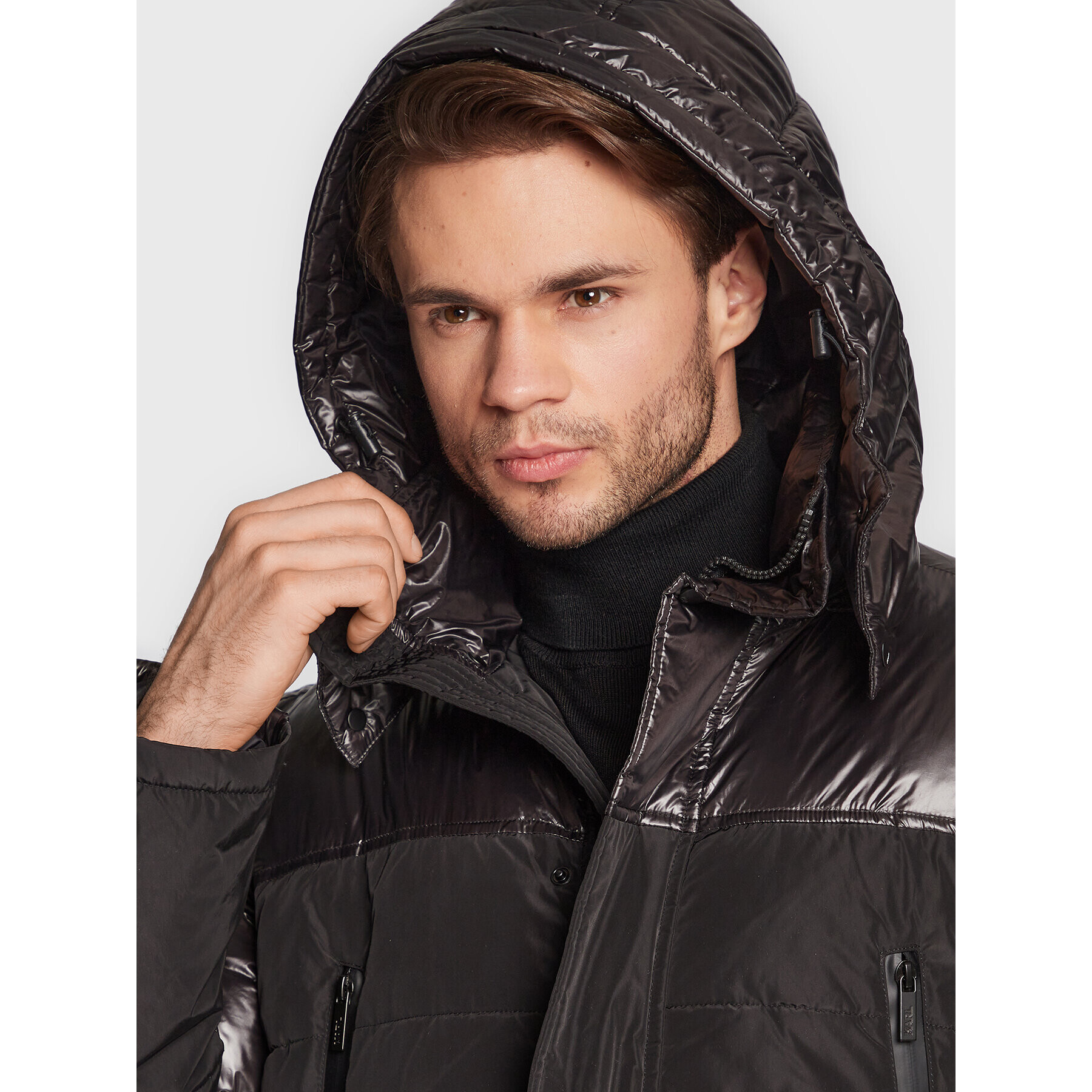 KARL LAGERFELD Vatovaná bunda 455001 524501 Černá Regular Fit - Pepit.cz