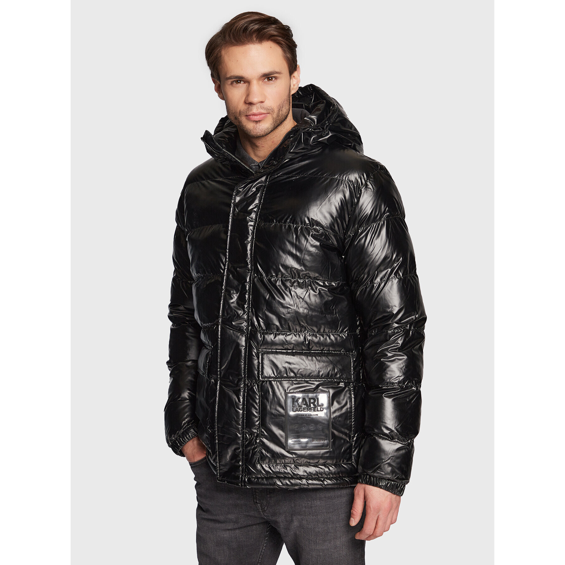 KARL LAGERFELD Vatovaná bunda 505005 524505 Černá Regular Fit - Pepit.cz