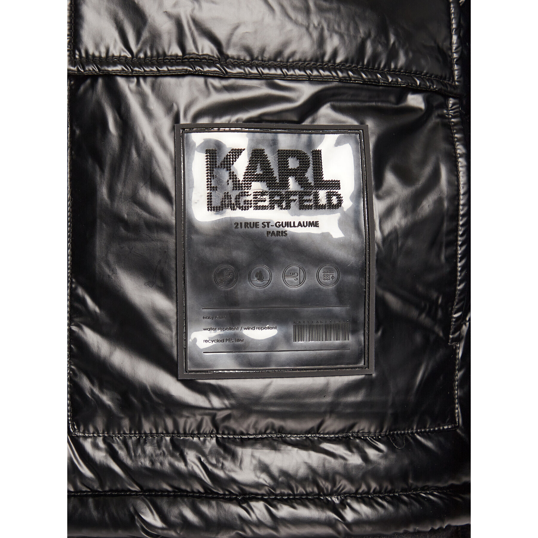 KARL LAGERFELD Vatovaná bunda 505005 524505 Černá Regular Fit - Pepit.cz