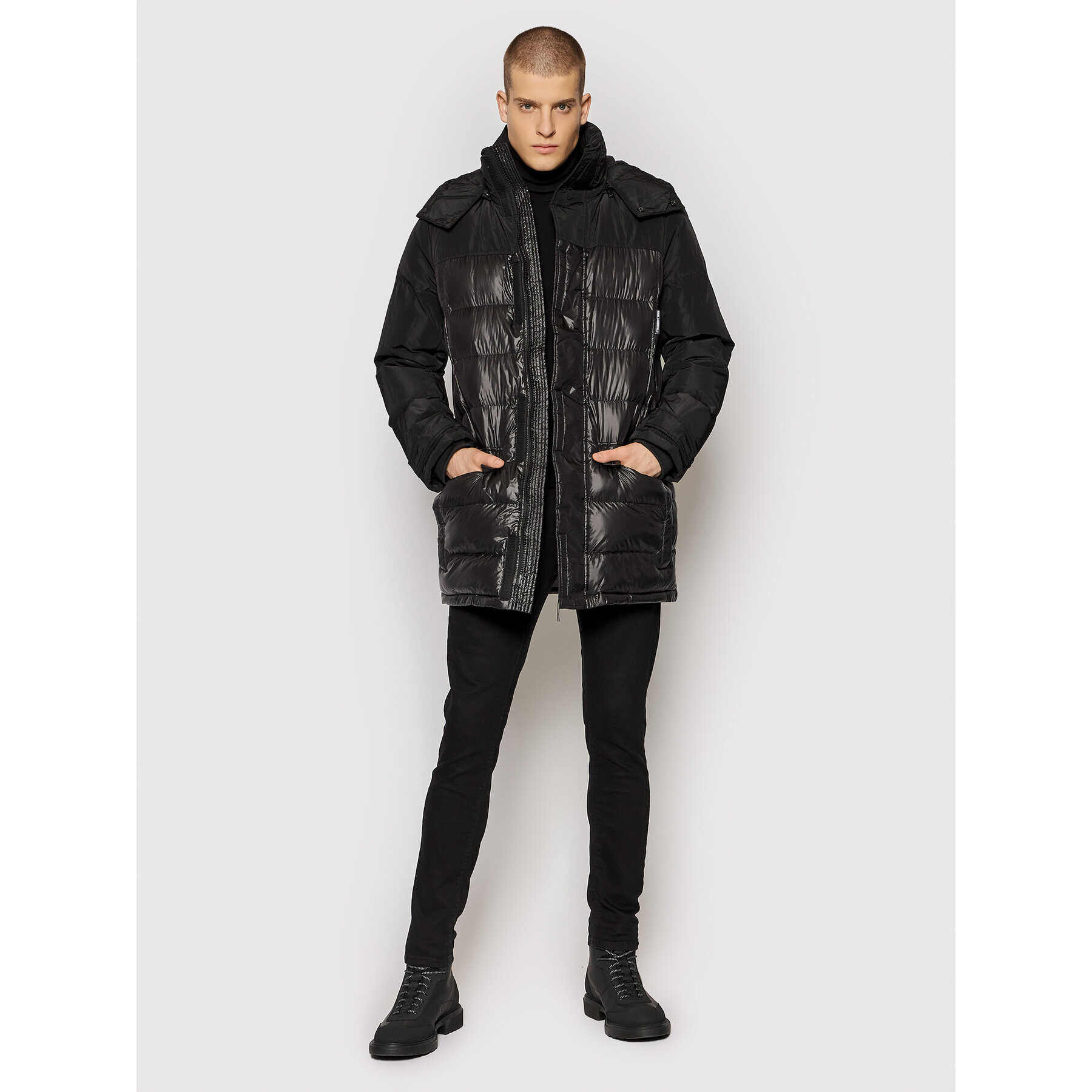 KARL LAGERFELD Vatovaná bunda 505006 512503 Černá Regular Fit - Pepit.cz