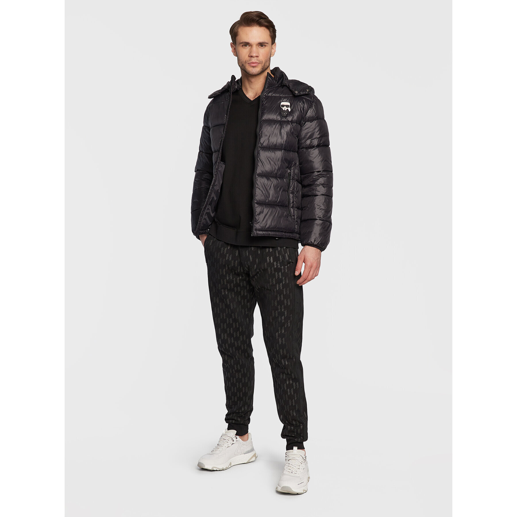 KARL LAGERFELD Vatovaná bunda 505022 524590 Černá Regular Fit - Pepit.cz