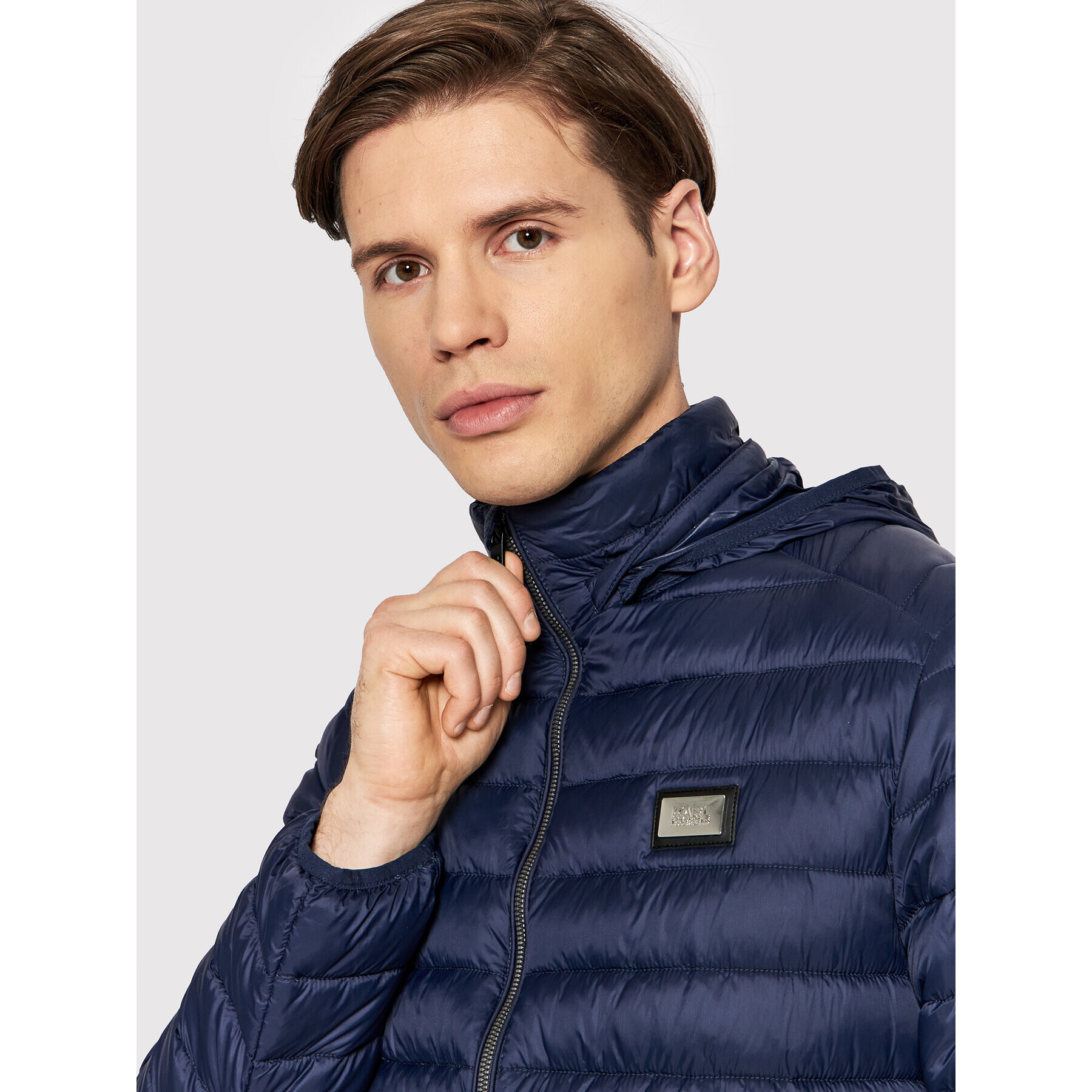 KARL LAGERFELD Vatovaná bunda 505024 Tmavomodrá Regular Fit - Pepit.cz