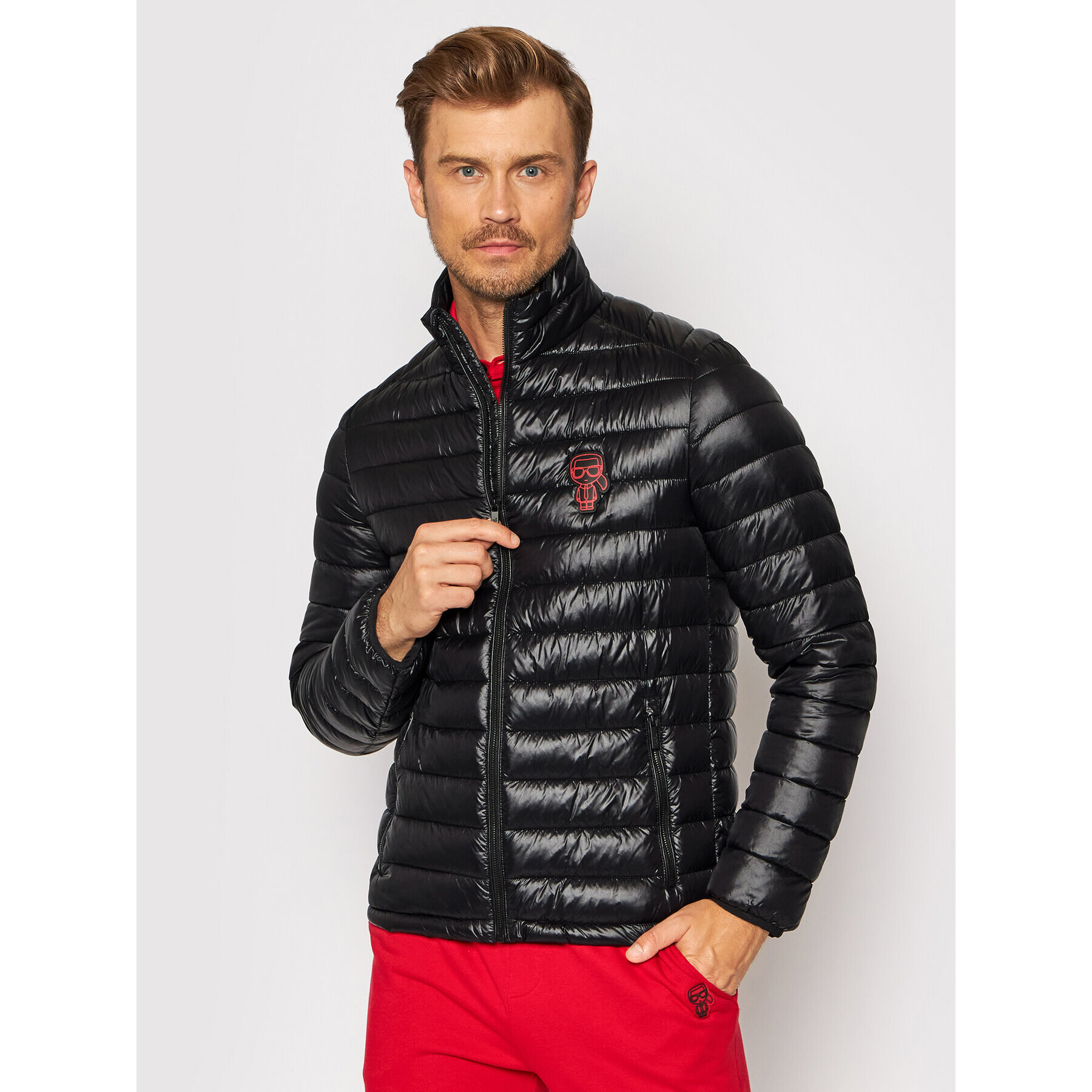 KARL LAGERFELD Vatovaná bunda 505096 512590 Černá Dynamic Fit - Pepit.cz