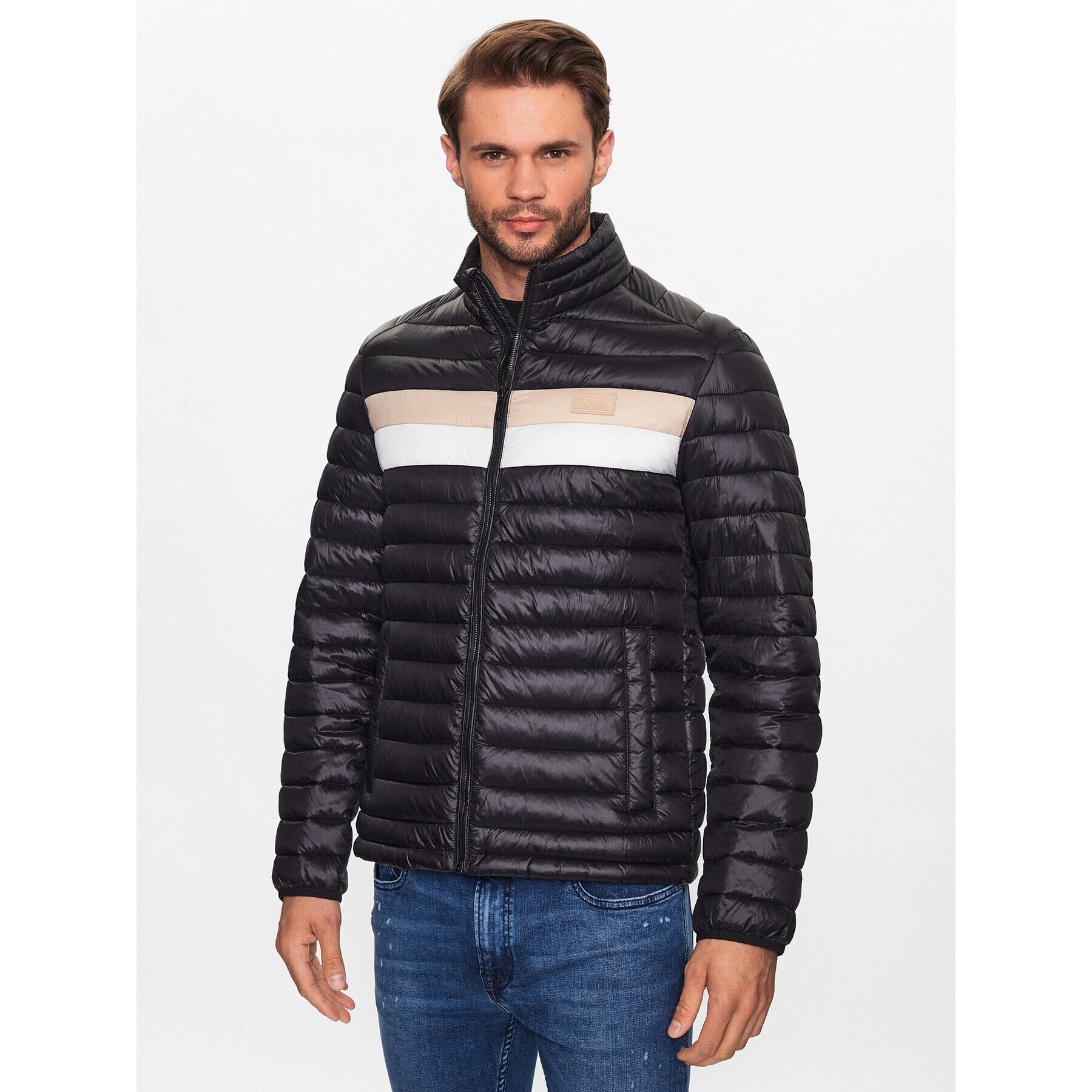 KARL LAGERFELD Vatovaná bunda 505402 533590 Černá Regular Fit - Pepit.cz