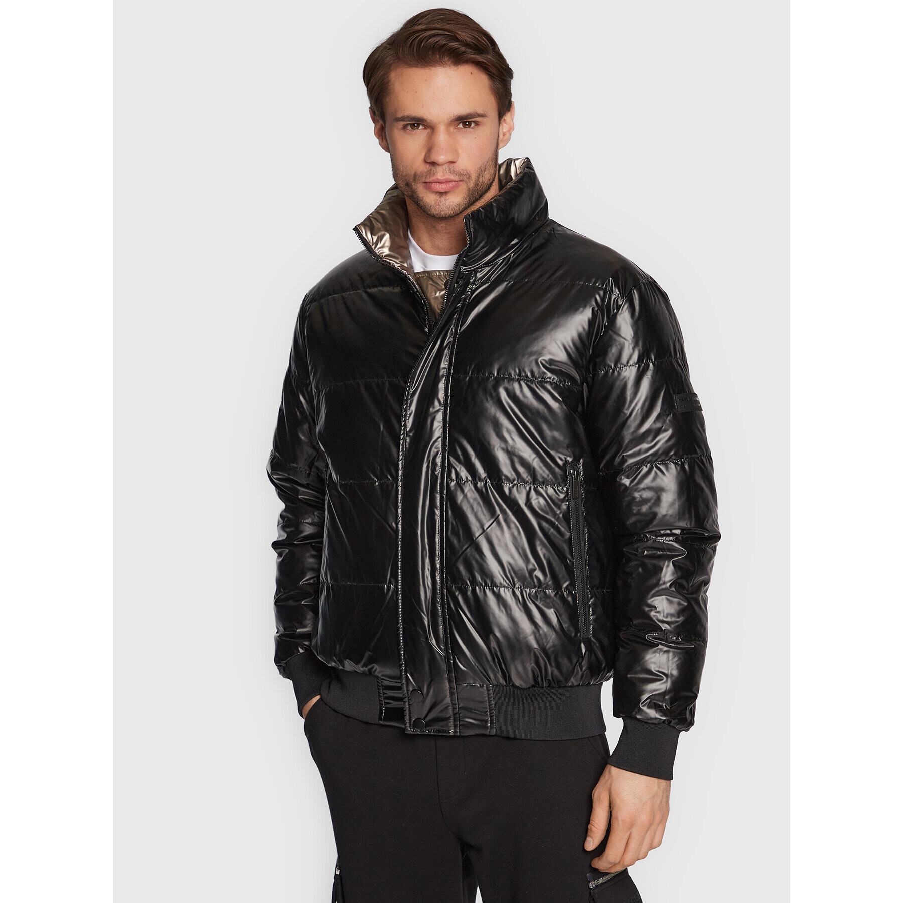 KARL LAGERFELD Vatovaná bunda Blouson 505003 524505 Zlatá Regular Fit - Pepit.cz