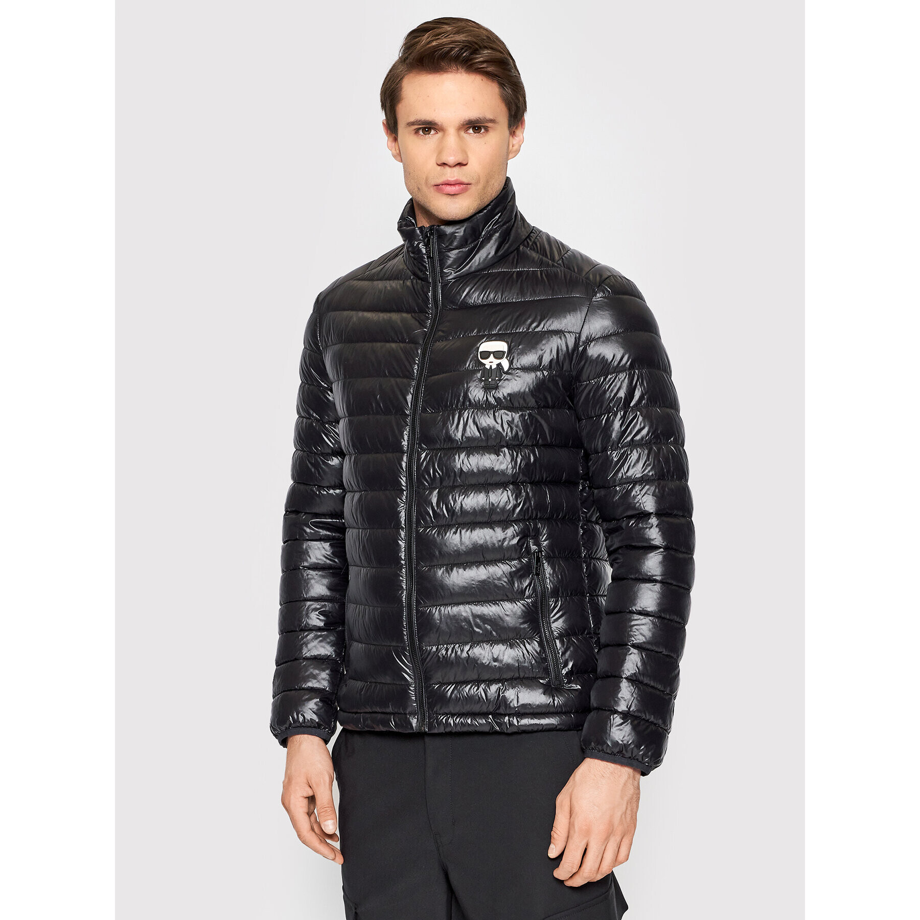 KARL LAGERFELD Vatovaná bunda Blouson 505022 521590 Černá Regular Fit - Pepit.cz