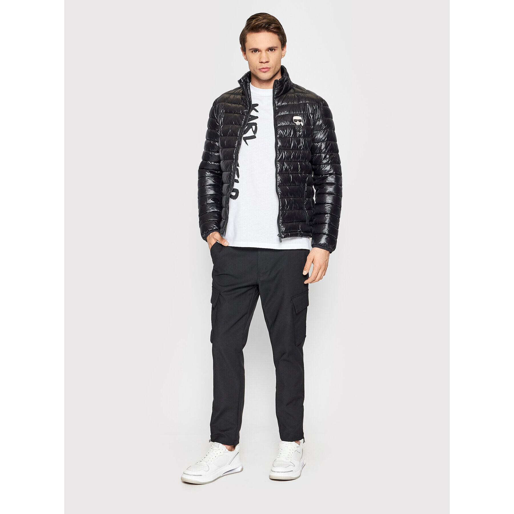 KARL LAGERFELD Vatovaná bunda Blouson 505022 521590 Černá Regular Fit - Pepit.cz